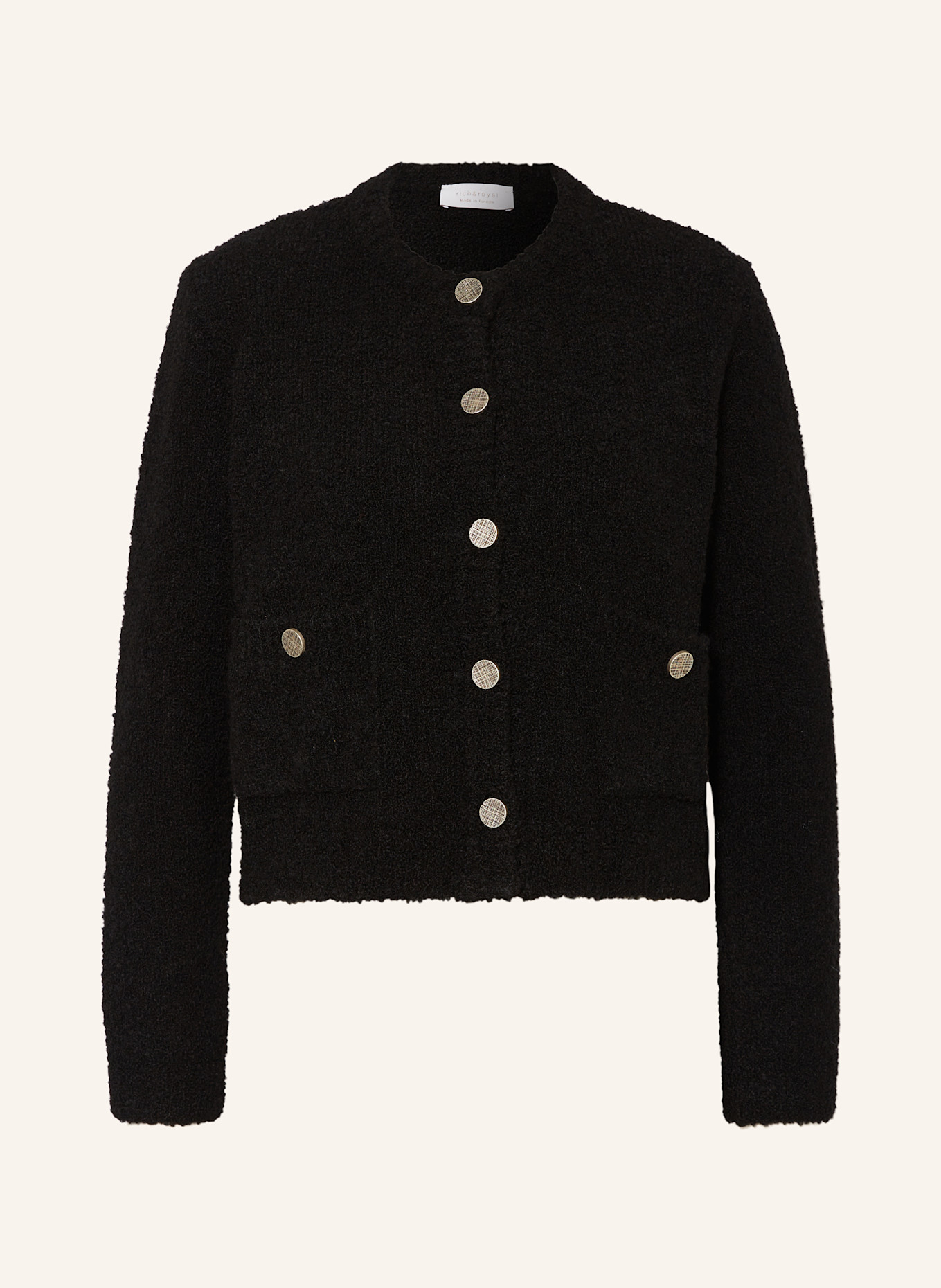 Rich & Royal Strickjacke: SCHWARZ