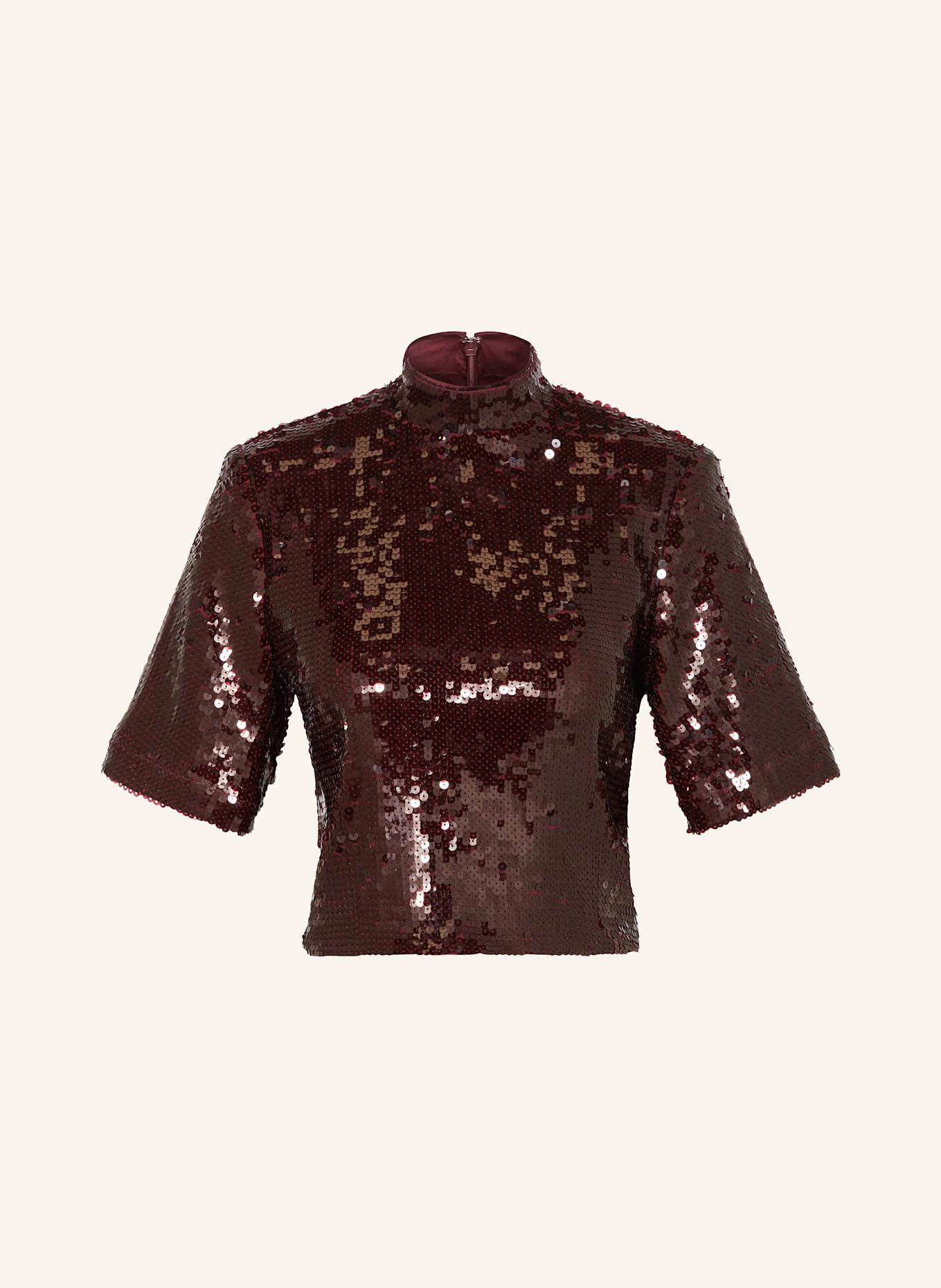 MALINA T-Shirt LINN mit Pailletten: DUNKELROT