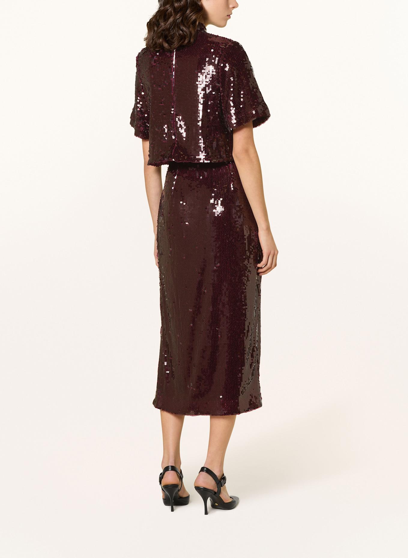 MALINA T-Shirt LINN mit Pailletten: DUNKELROT