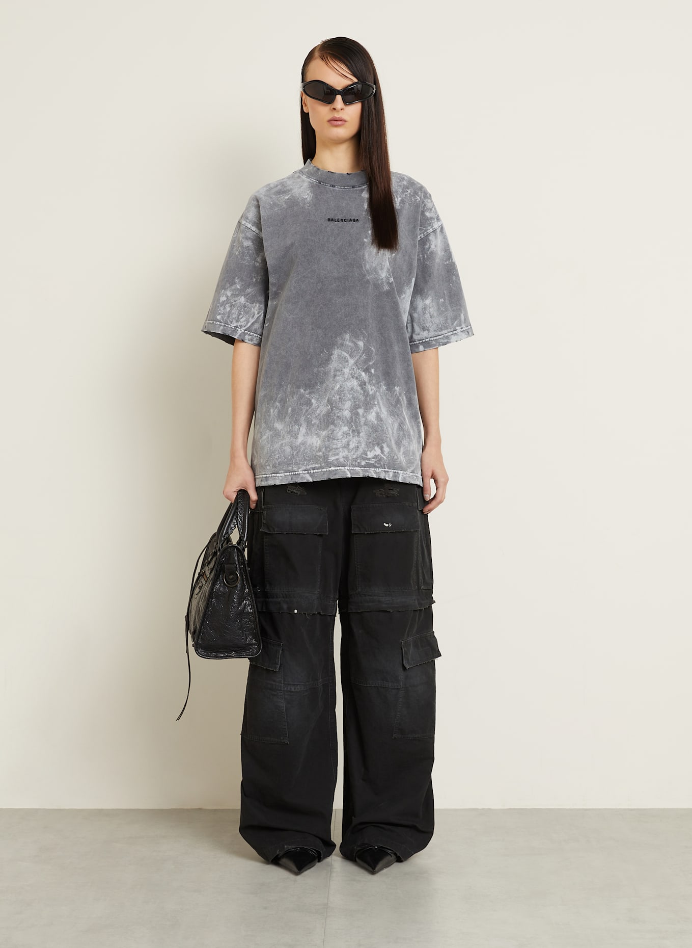 BALENCIAGA T-shirt: SZARY/ JASNOCZARY