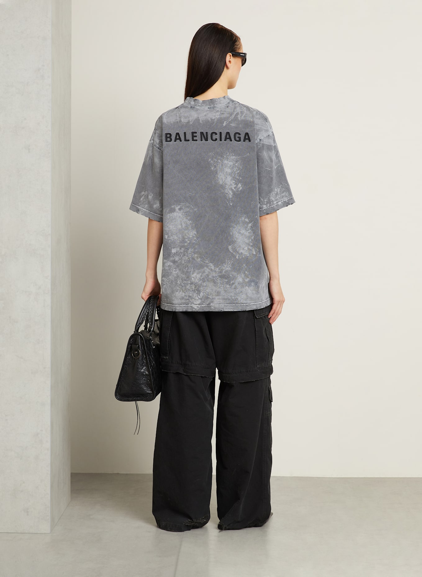 BALENCIAGA T-shirt: SZARY/ JASNOCZARY