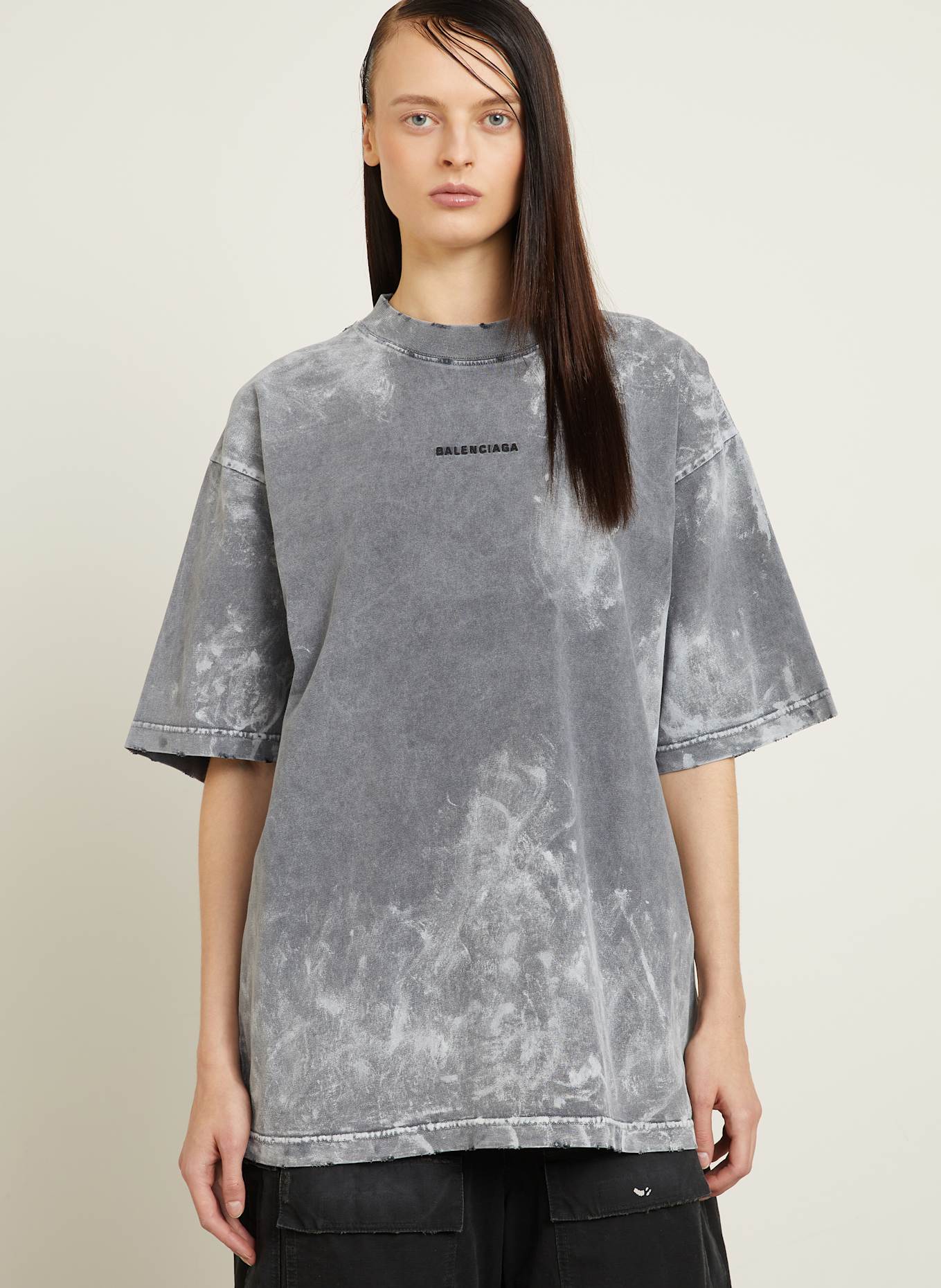 BALENCIAGA T-shirt: SZARY/ JASNOCZARY