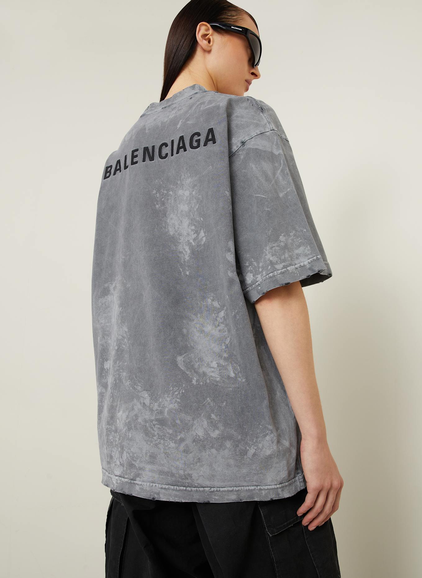 BALENCIAGA T-shirt: SZARY/ JASNOCZARY