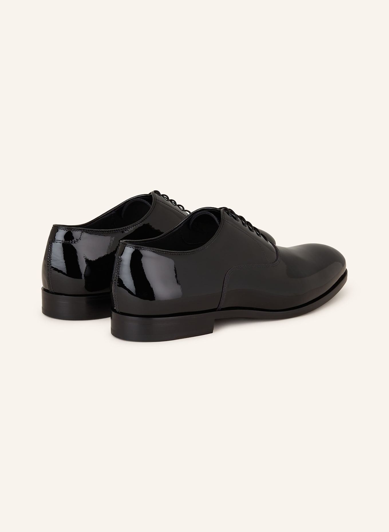 DOUCAL'S Lakierowane buty sznurowane: CZARNY
