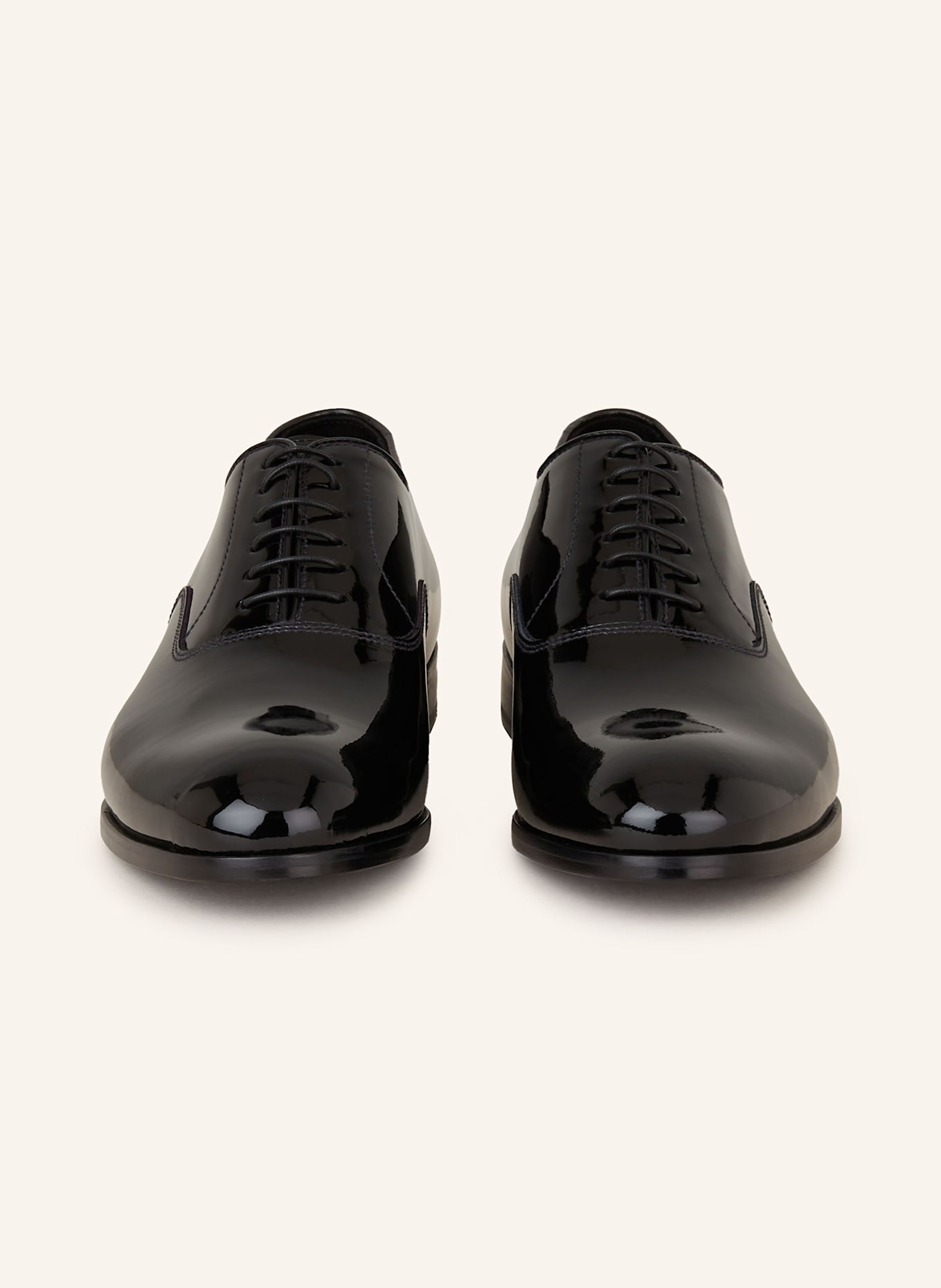 DOUCAL'S Lakierowane buty sznurowane: CZARNY