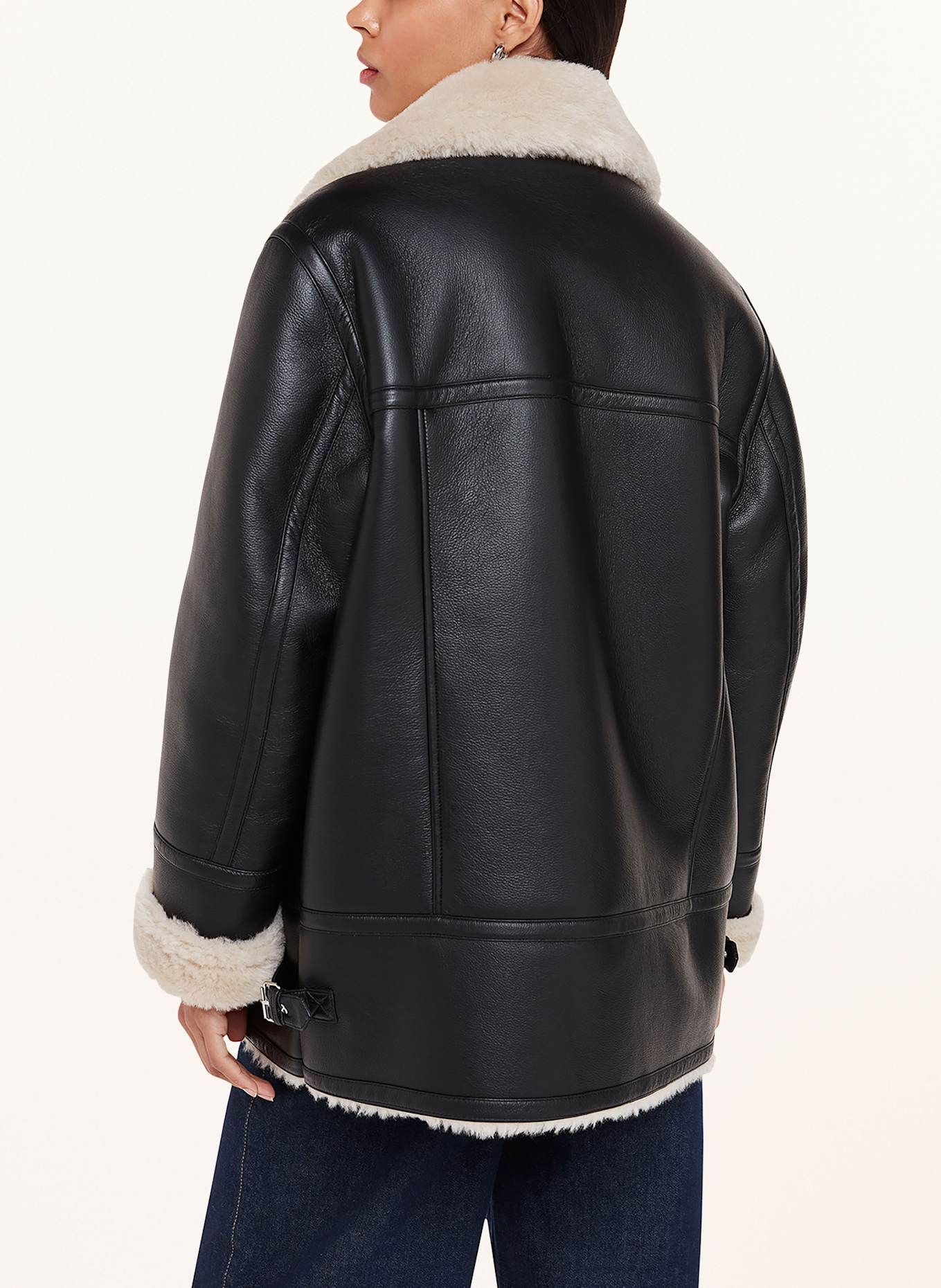 Whistles borg biker jacket outlet
