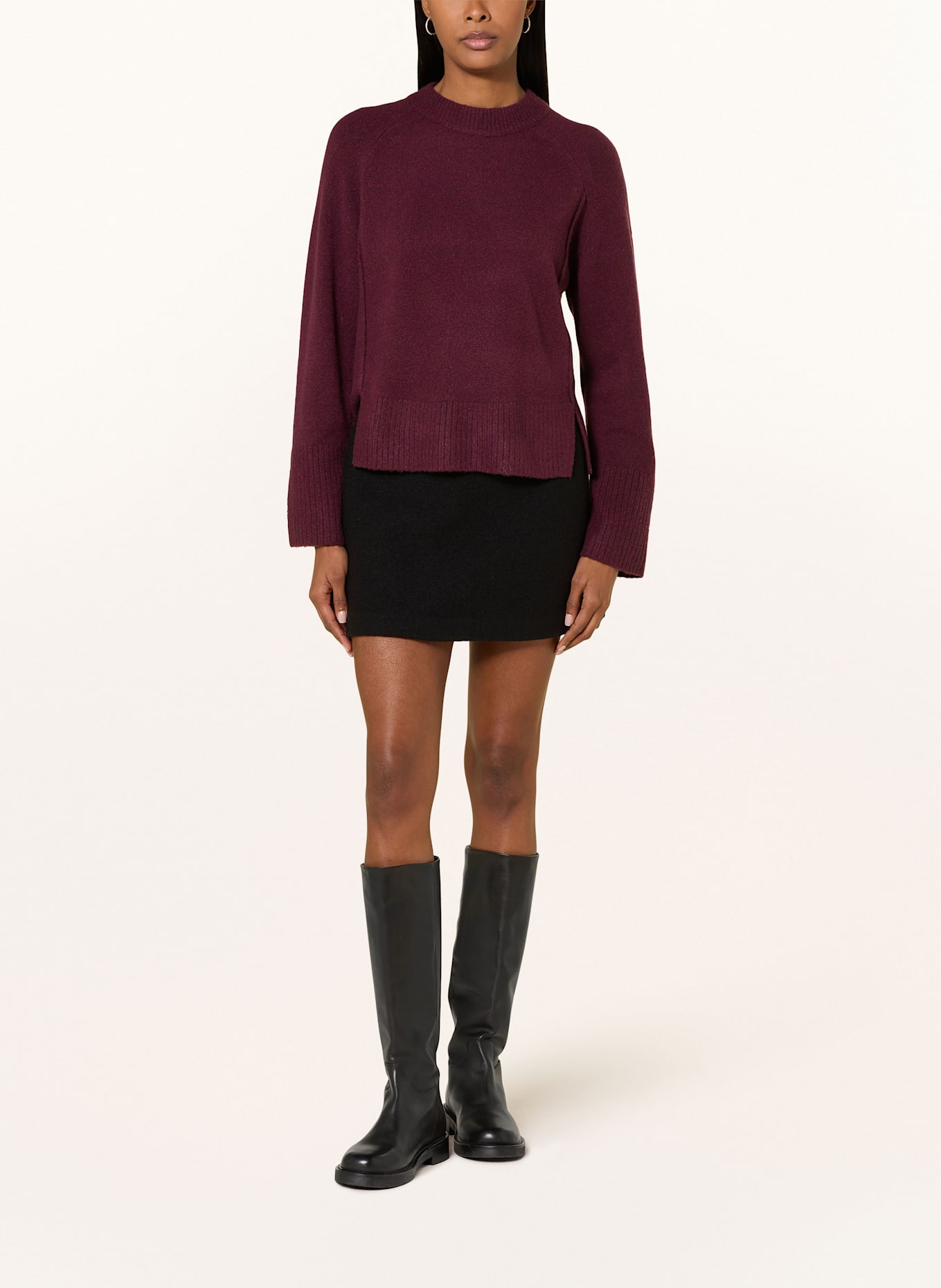WHISTLES Sweater: DARK RED
