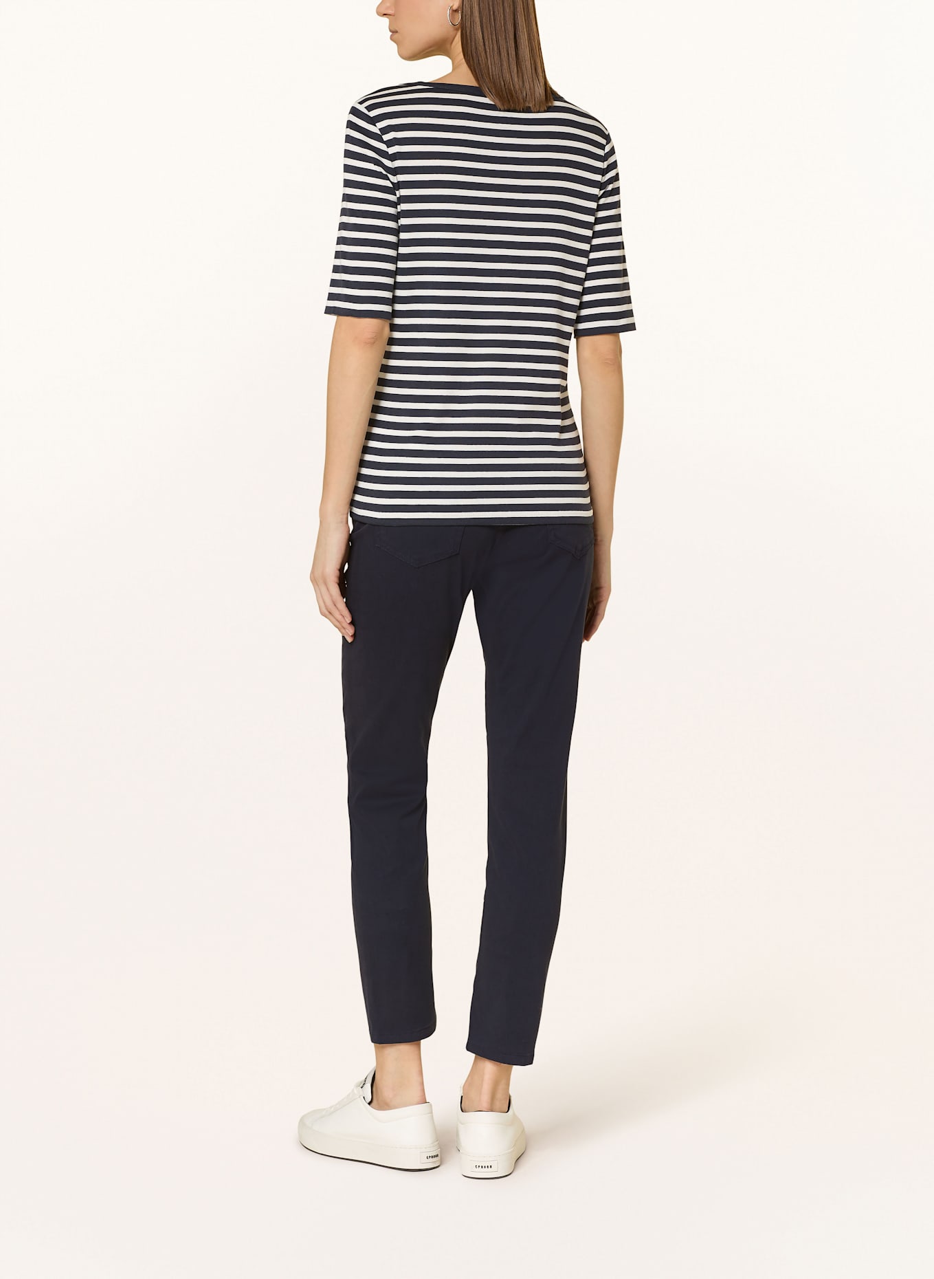 BOGNER T-Shirt LOUNA: WEISS/ DUNKELBLAU