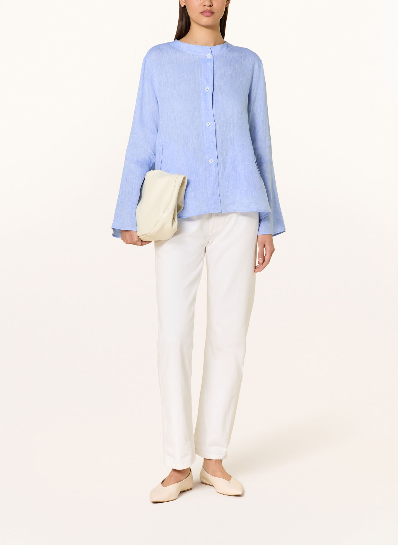 ROBERT FRIEDMAN Leinenbluse ZOEL: HELLBLAU