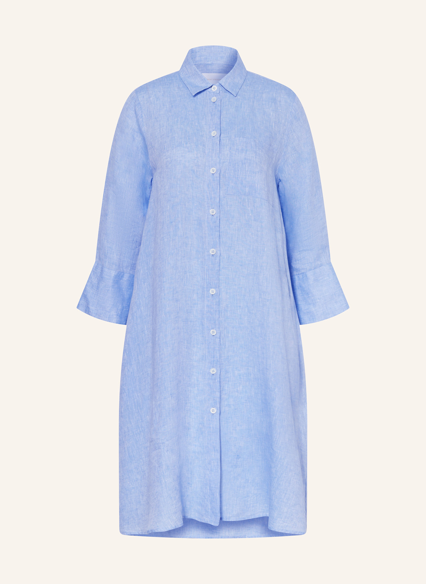 ROBERT FRIEDMAN Hemdblusenkleid LENA aus Leinen: HELLBLAU