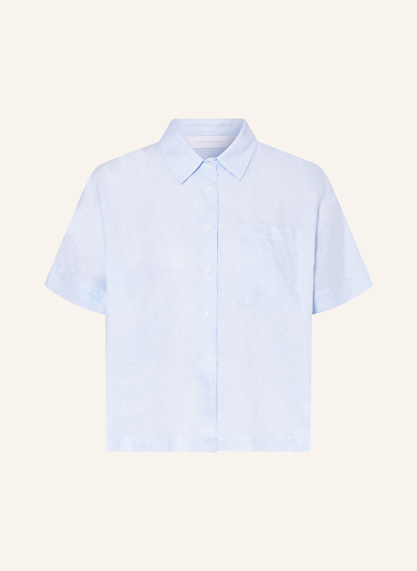ROBERT FRIEDMAN Hemdbluse ALICIA aus Leinen: HELLBLAU