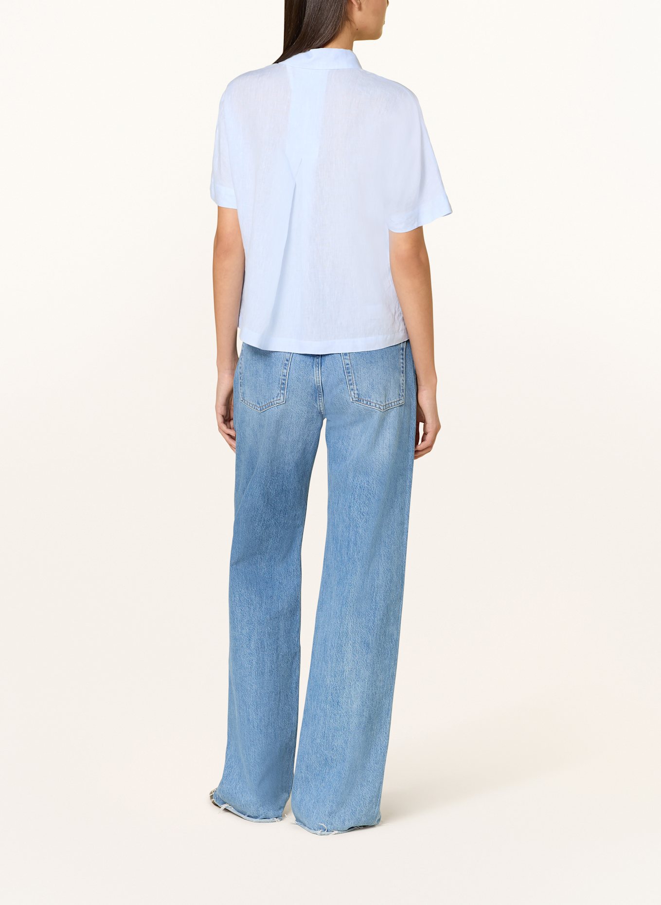 ROBERT FRIEDMAN Hemdbluse ALICIA aus Leinen: HELLBLAU