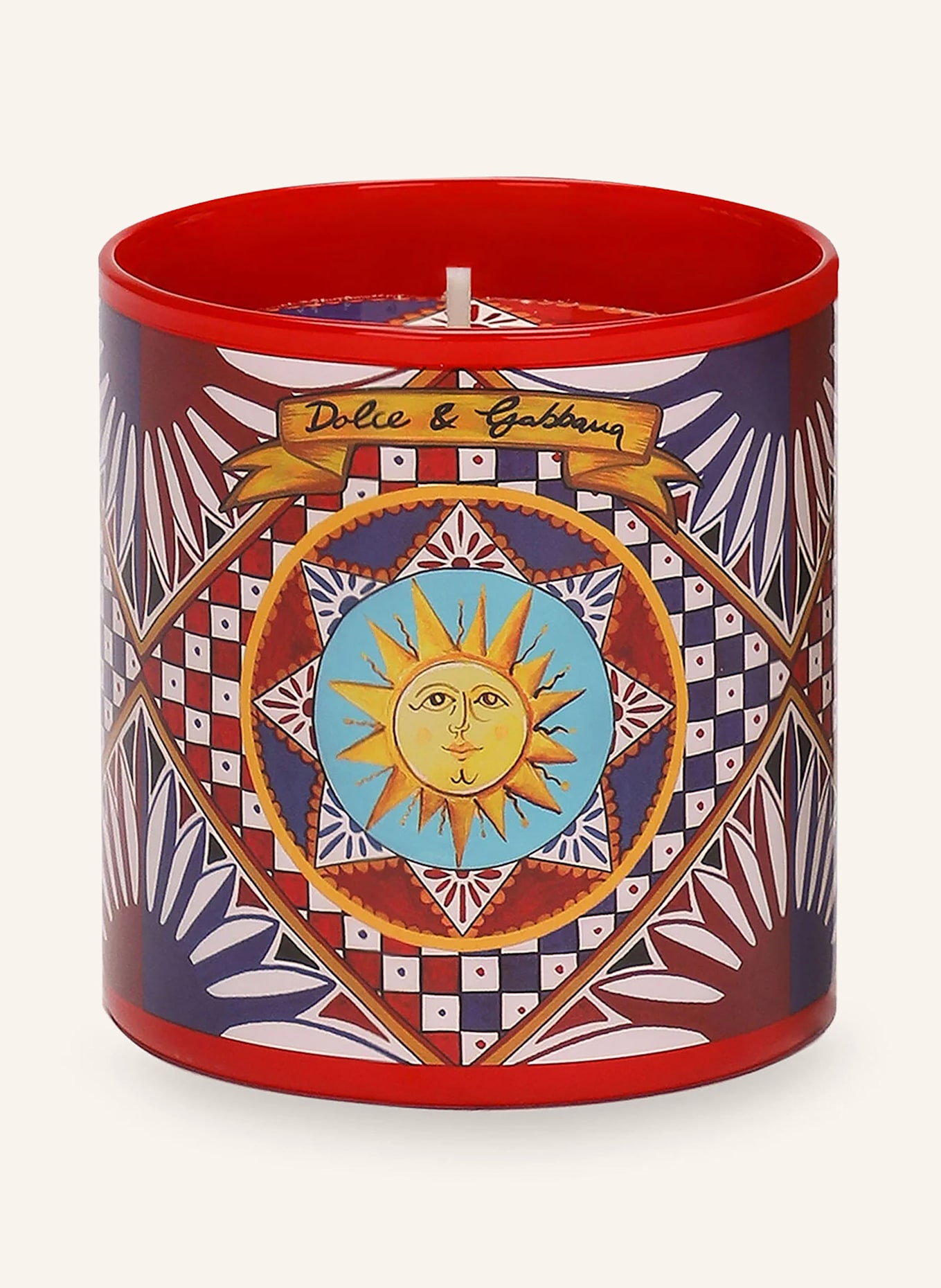 DOLCE & GABBANA CASA WILD JASMINE scented candle in red/ dark blue/ white