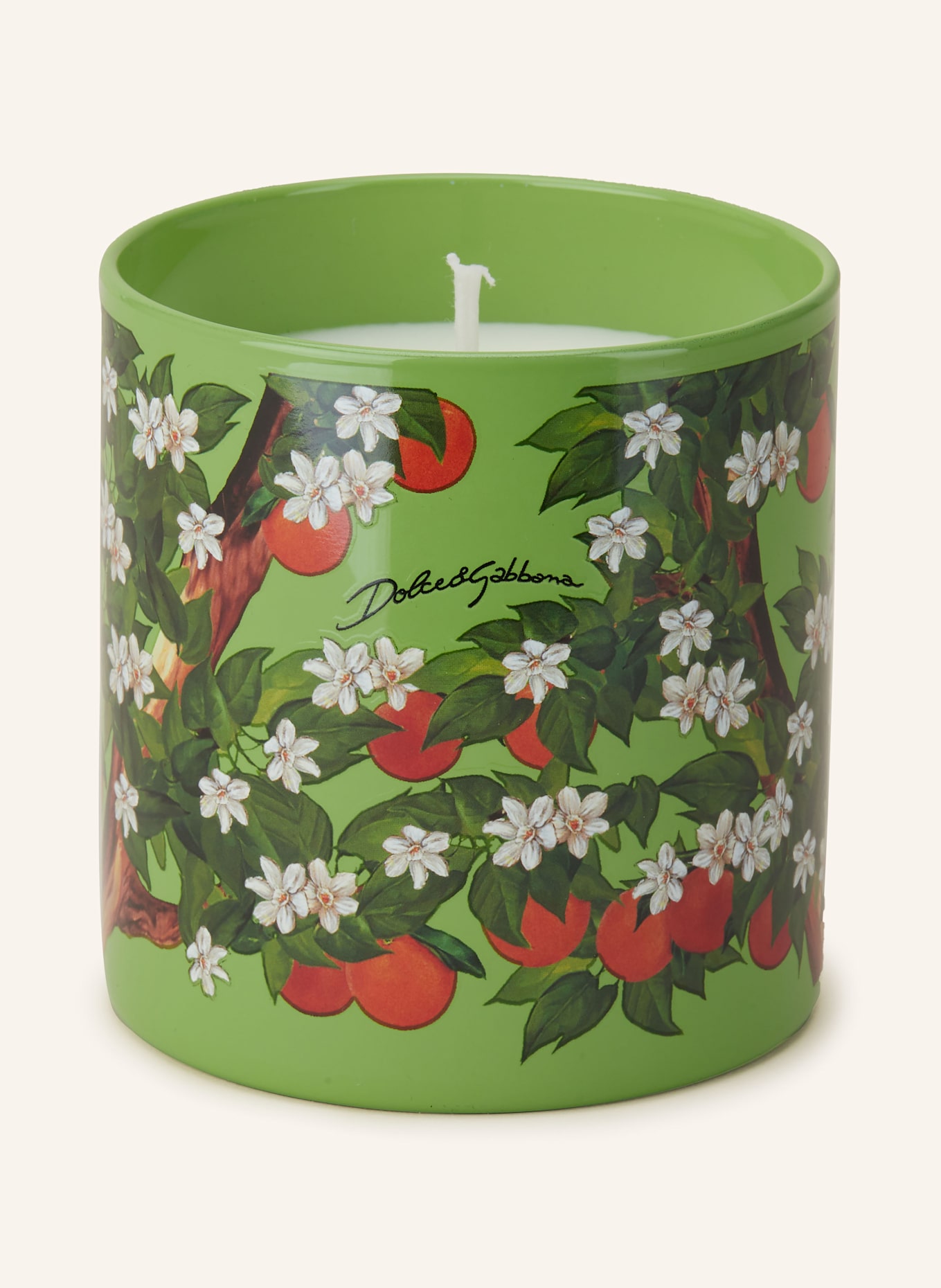 DOLCE & GABBANA CASA Duftkerze ARANCE DI SICILIA: HELLGRÜN/ BRAUN