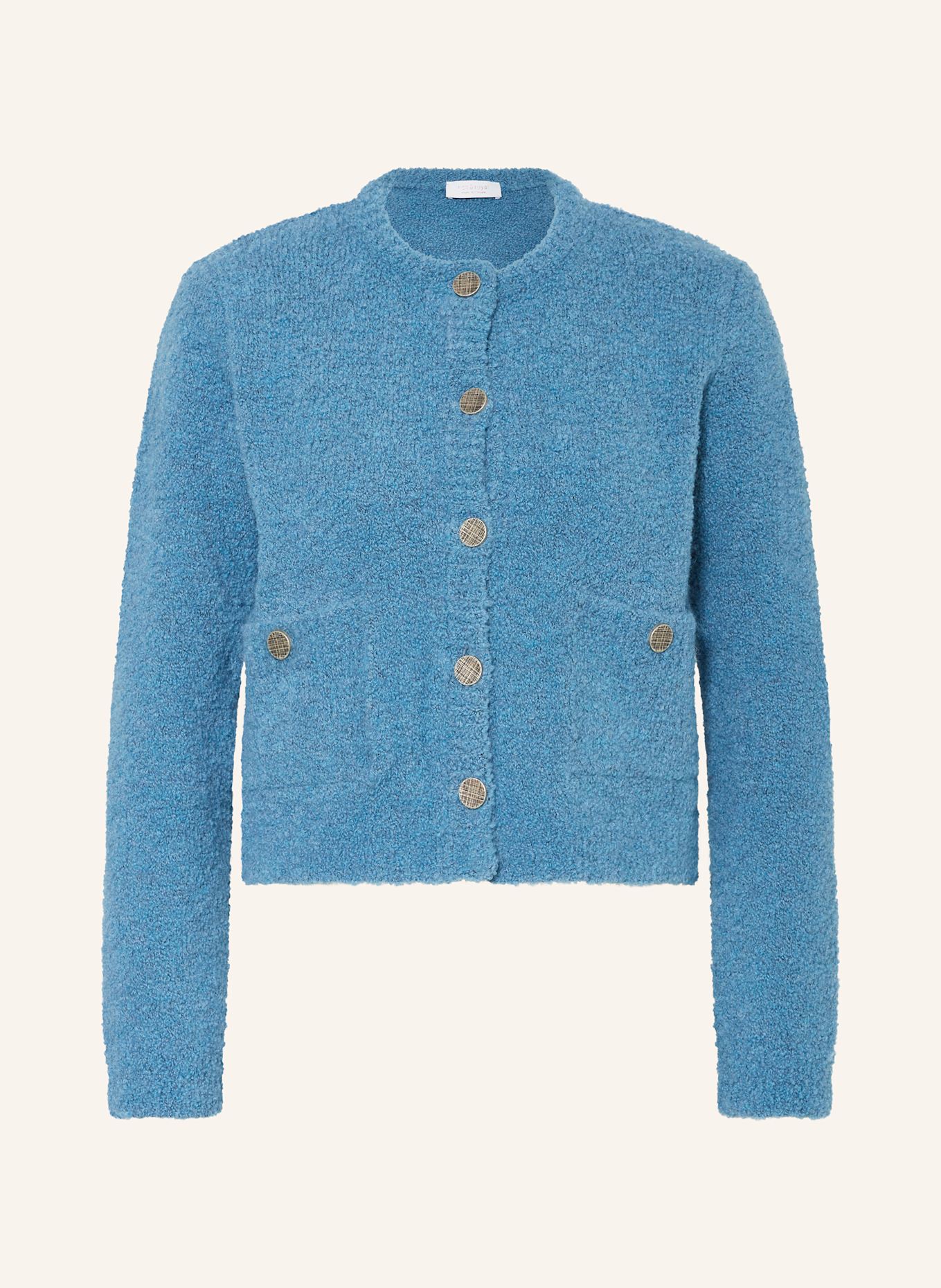 Rich & Royal Bouclé cardigan: BLUE