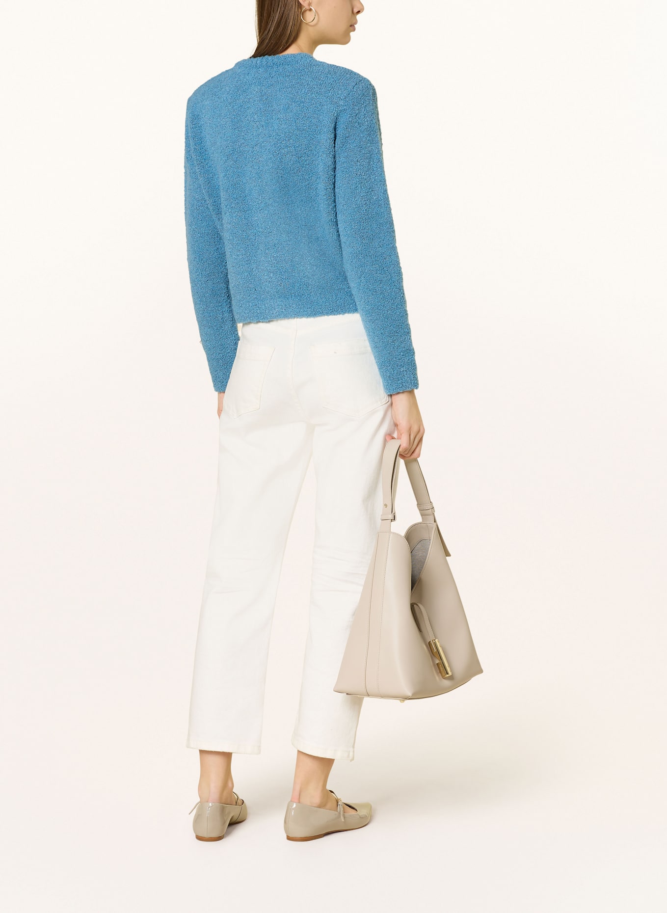 Rich & Royal Bouclé cardigan: BLUE