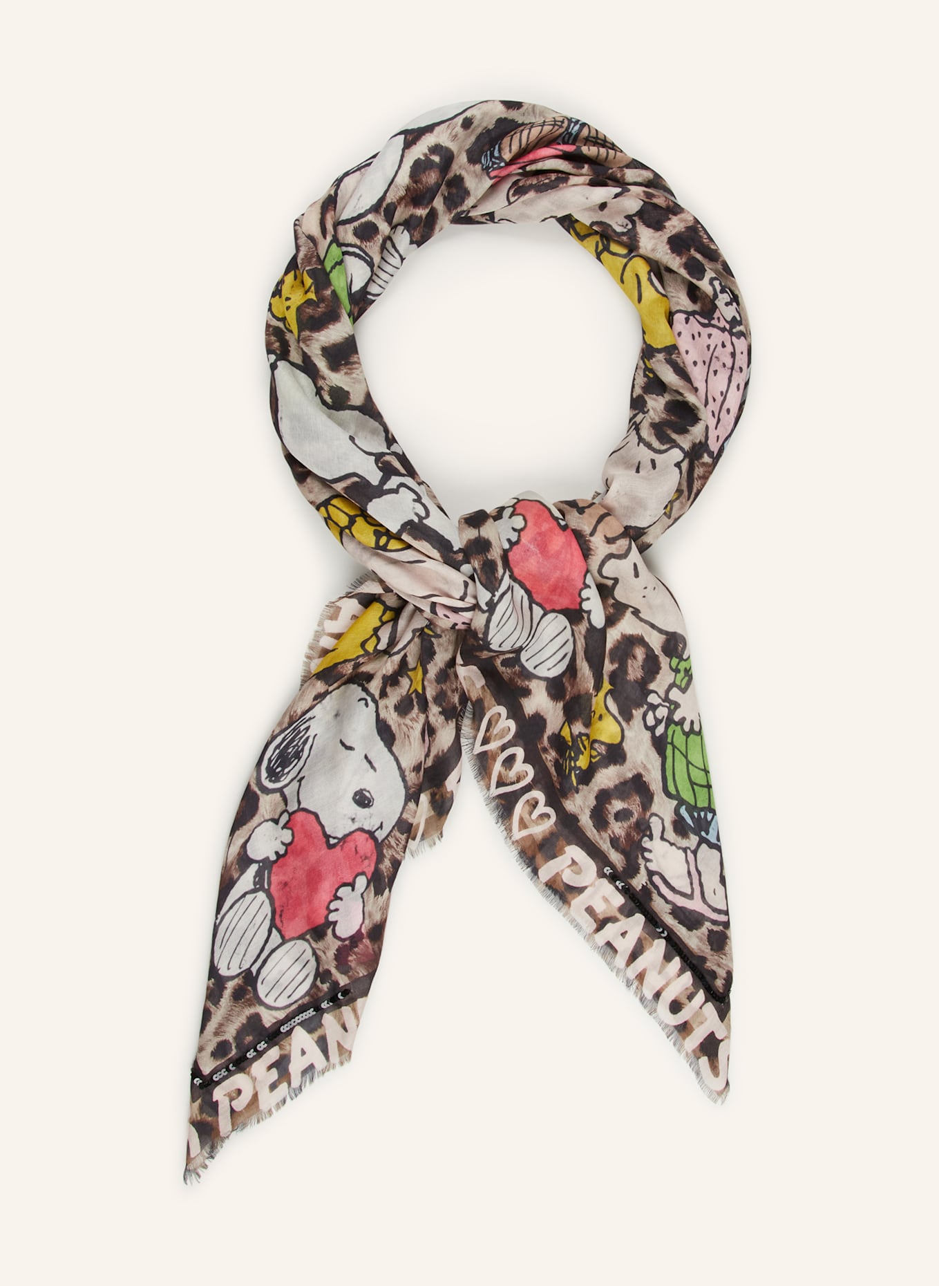 FrogBox Scarf: BEIGE/ BROWN/ DARK BROWN