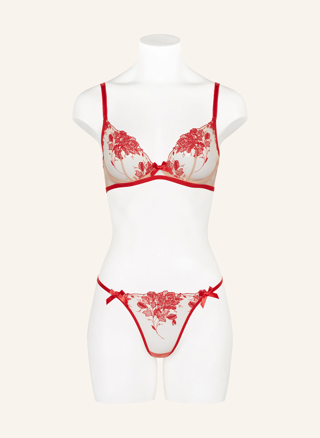 Agent Provocateur Bügel-BH ELVIE: ROT/ BEIGE