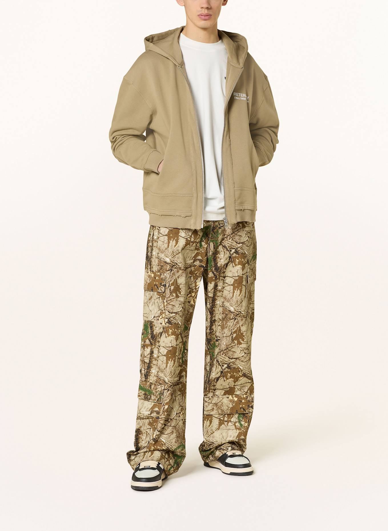 RETERNITY Cargohose REAL TREE Baggy Fit: BRAUN / HELLBRAUN / GRÜN