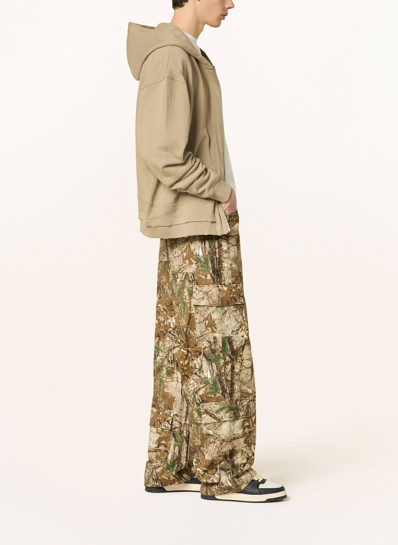 RETERNITY Cargohose REAL TREE Baggy Fit: BRAUN / HELLBRAUN / GRÜN