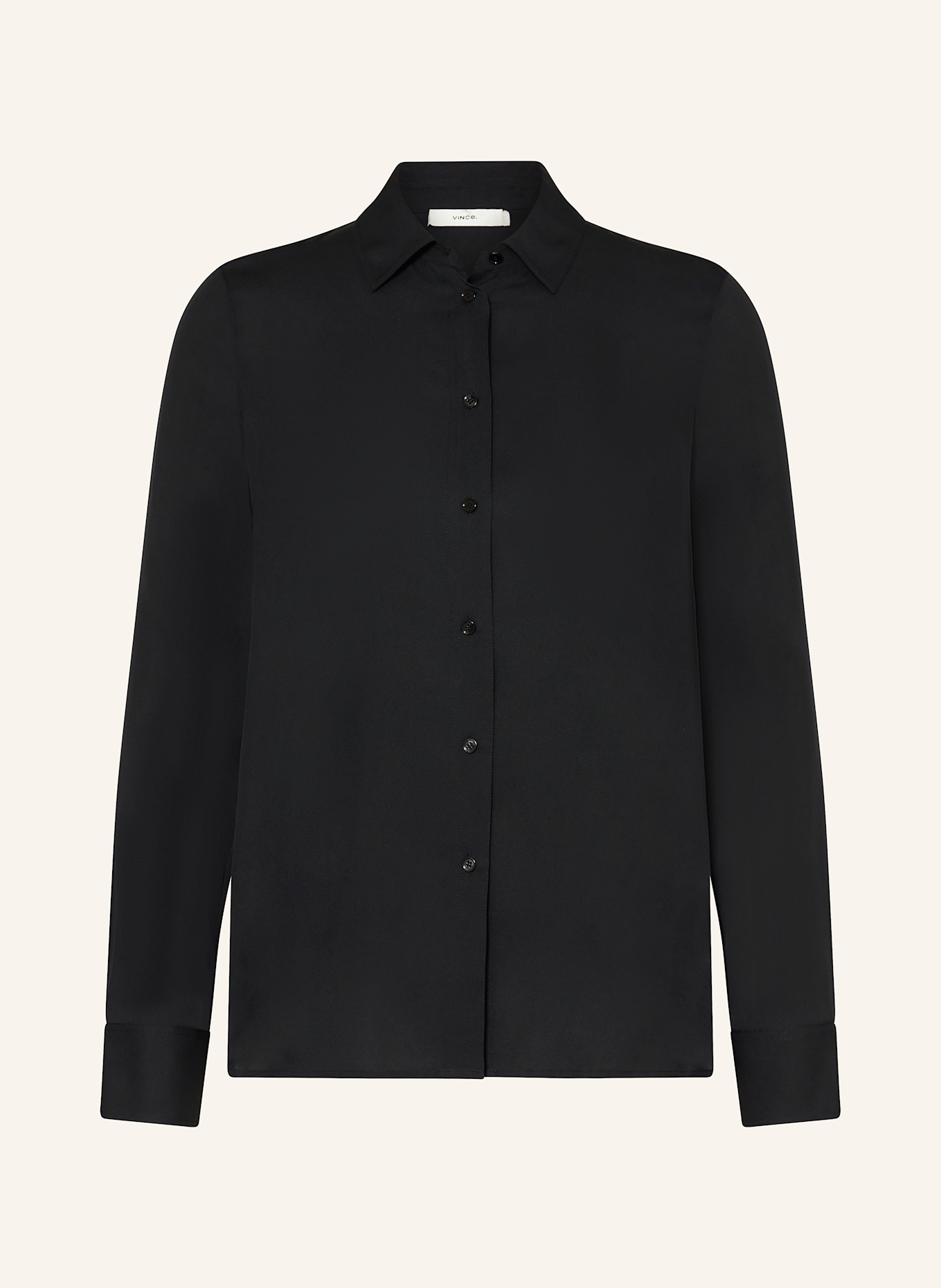 VINCE Koszula z jedwabiu: CZARNY