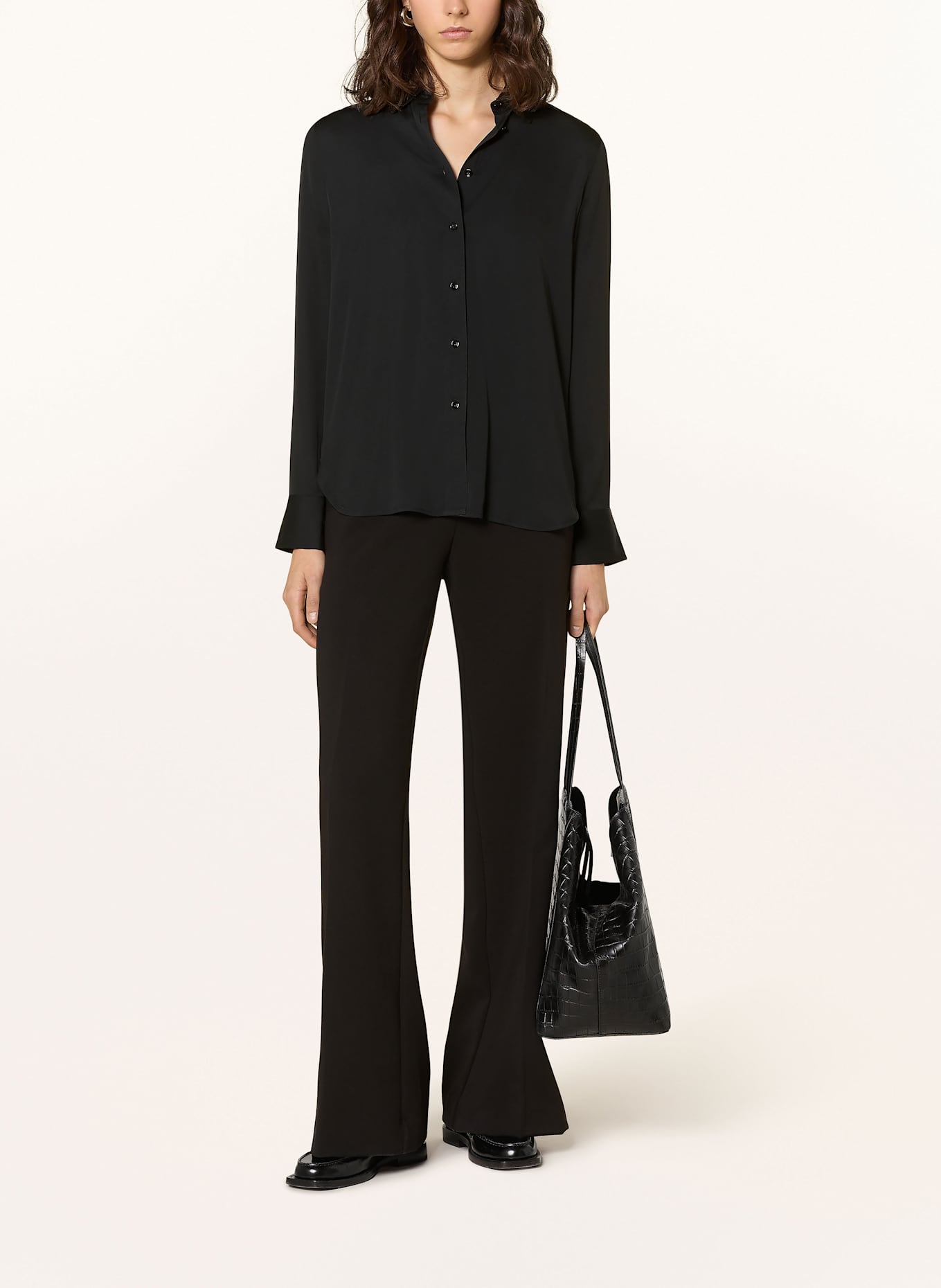 VINCE Koszula z jedwabiu: CZARNY