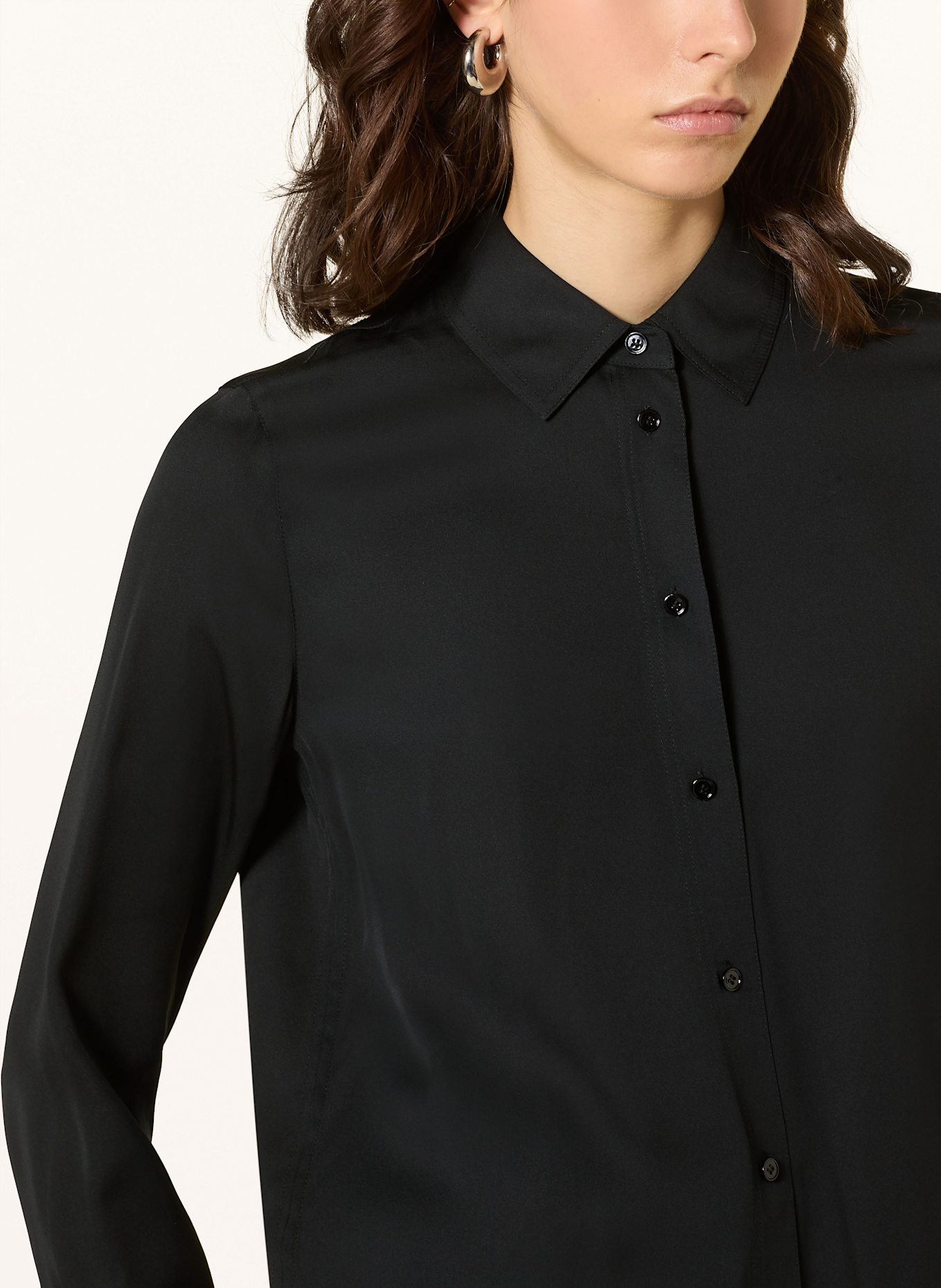 VINCE Koszula z jedwabiu: CZARNY