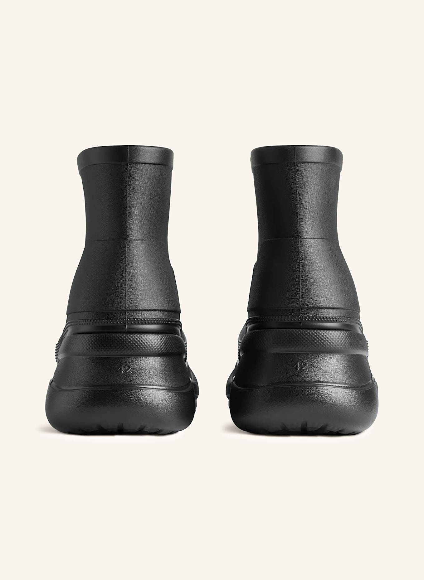 BALENCIAGA Plateau-Boots: SCHWARZ