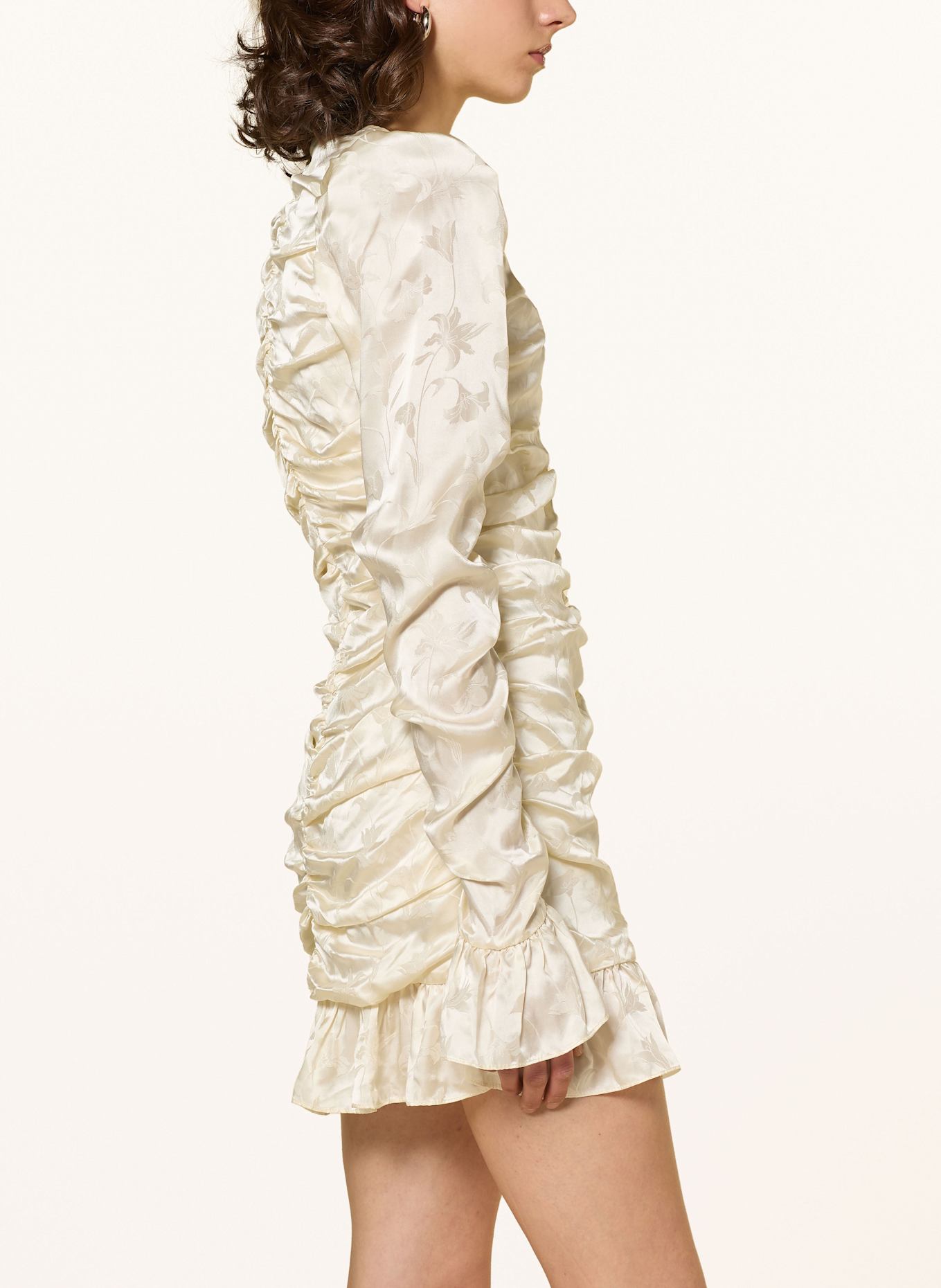 ROTATE Cocktailkleid mit Jacquard: CREME