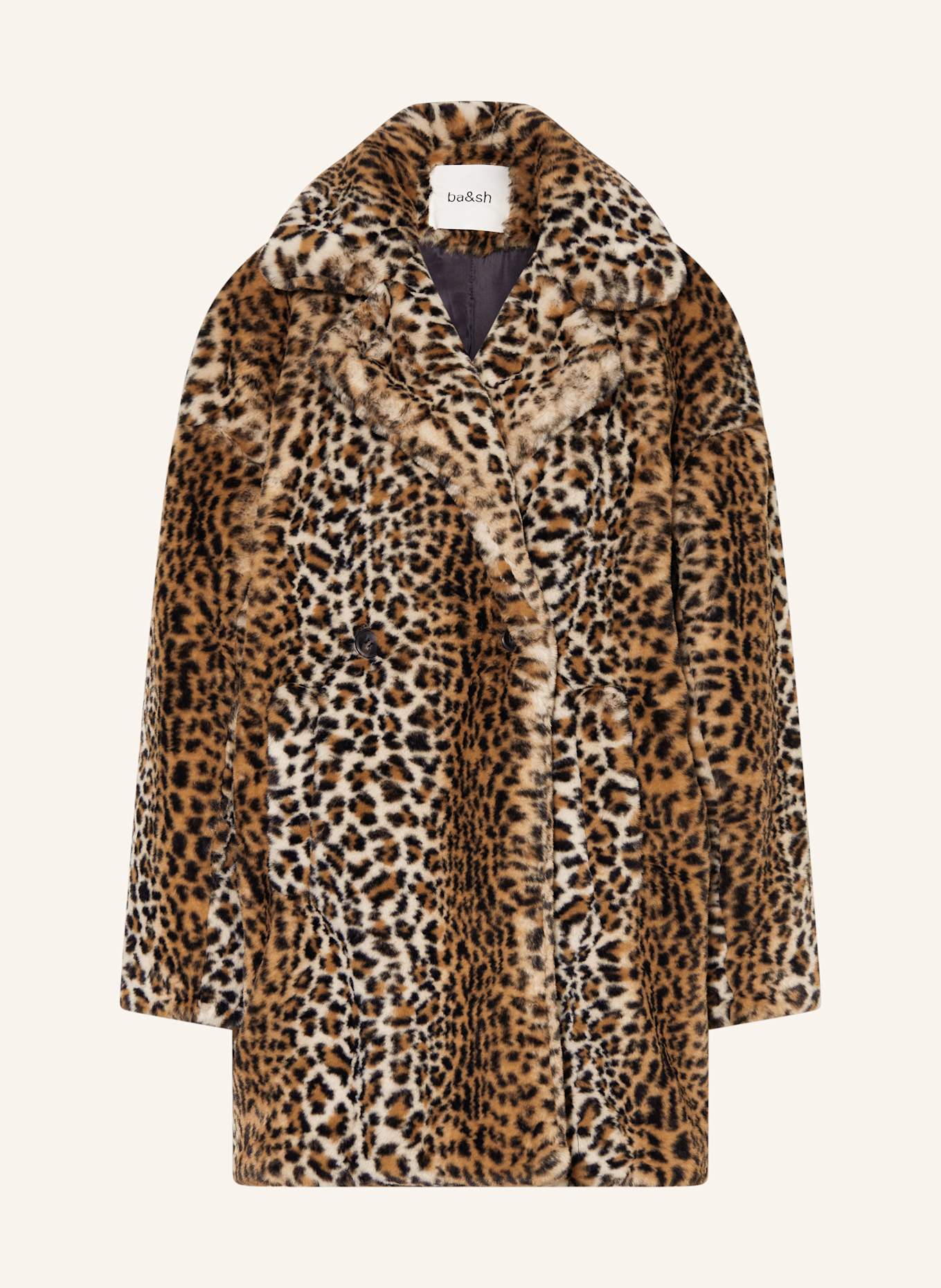 ba&sh Kunstfell-Jacke JADE, Farbe: HELLBRAUN/ CREME/ SCHWARZ (Bild 1)