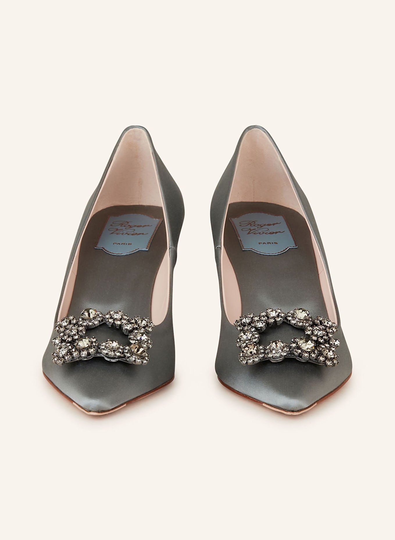 Roger Vivier Pumps EFFLORESCENCE mit Schmucksteinen: GRAU