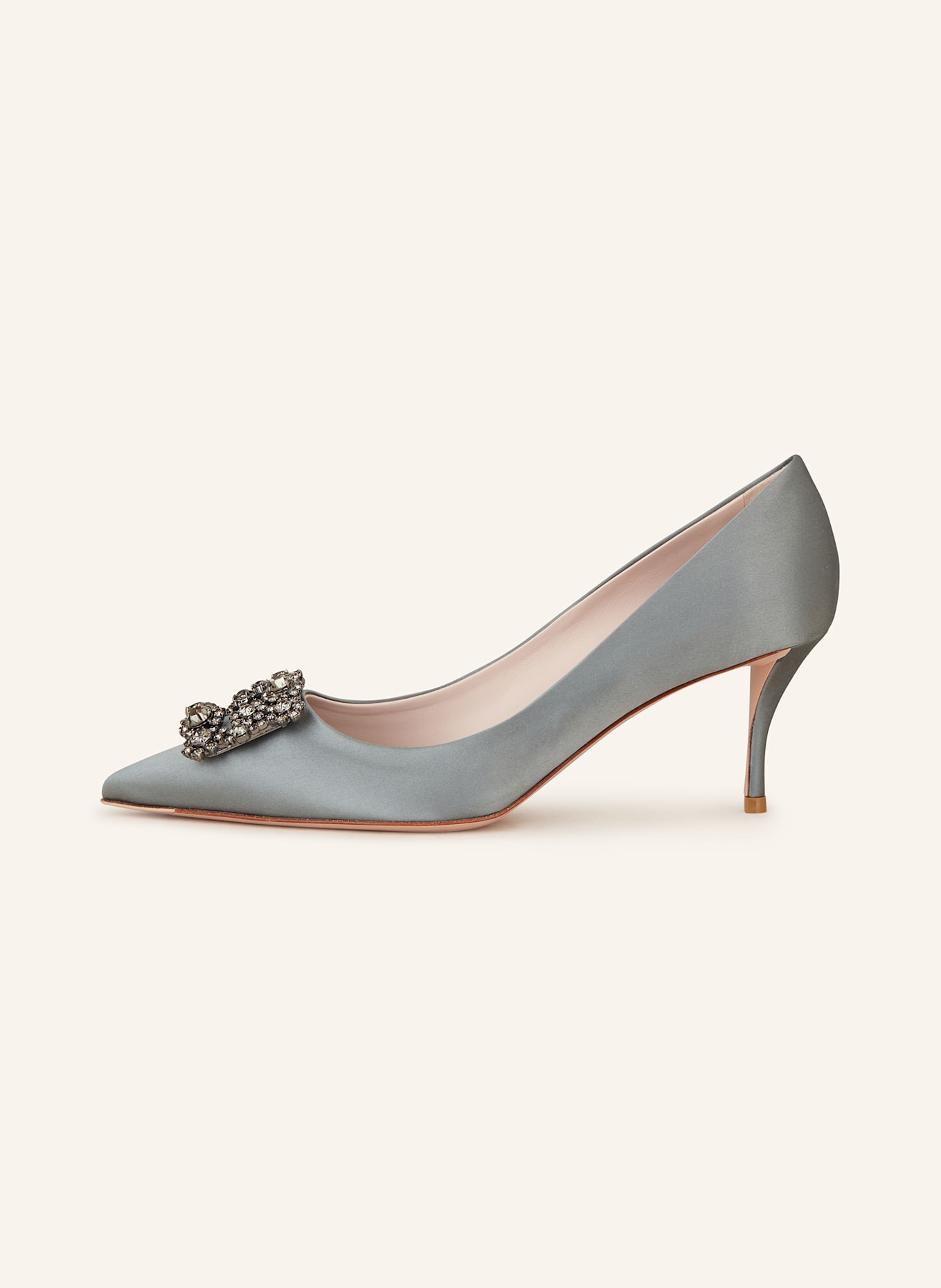Roger Vivier Pumps EFFLORESCENCE mit Schmucksteinen: GRAU