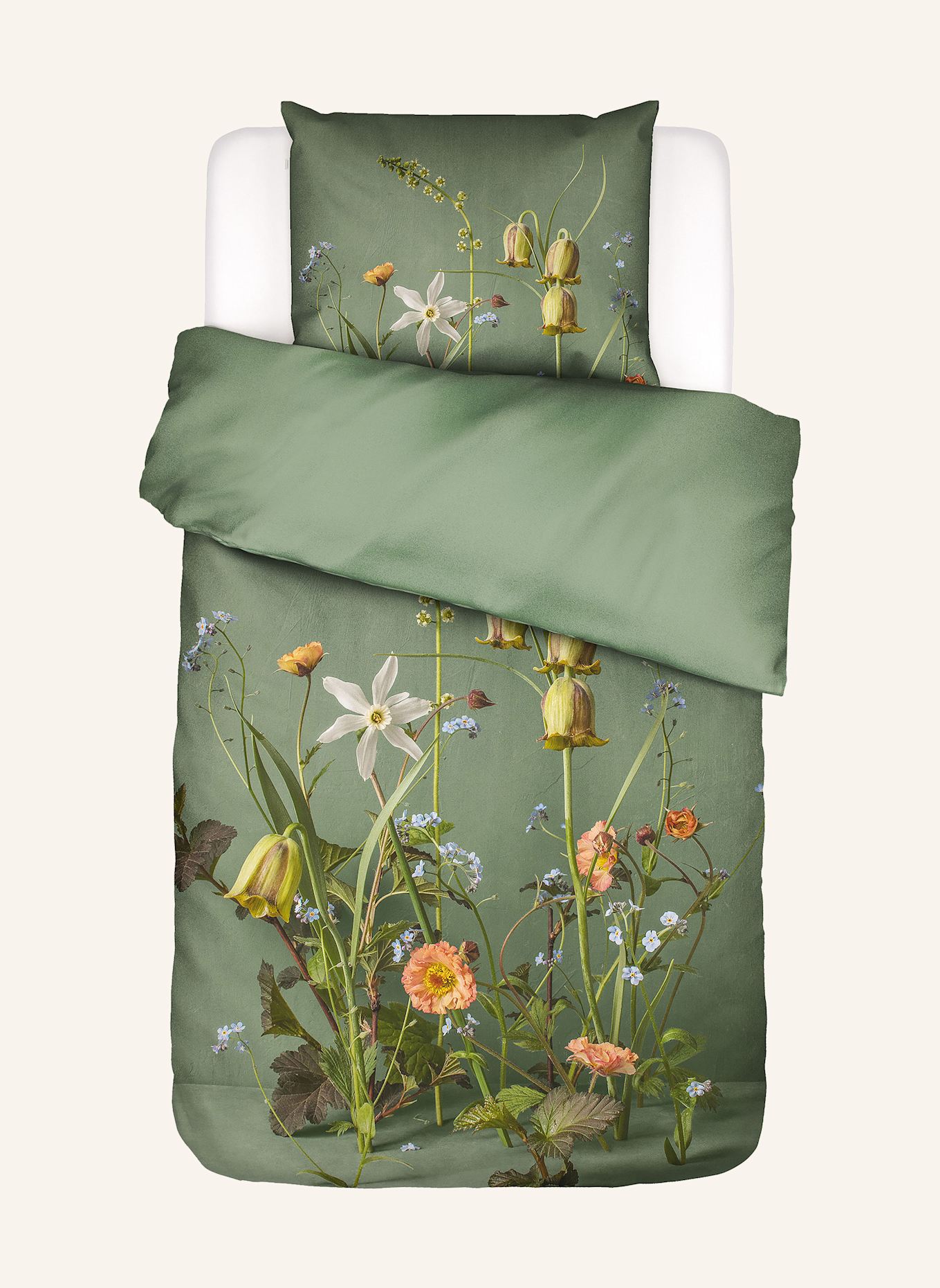 ESSENZA Linge de lit FICARIA: VERT / ORANGE