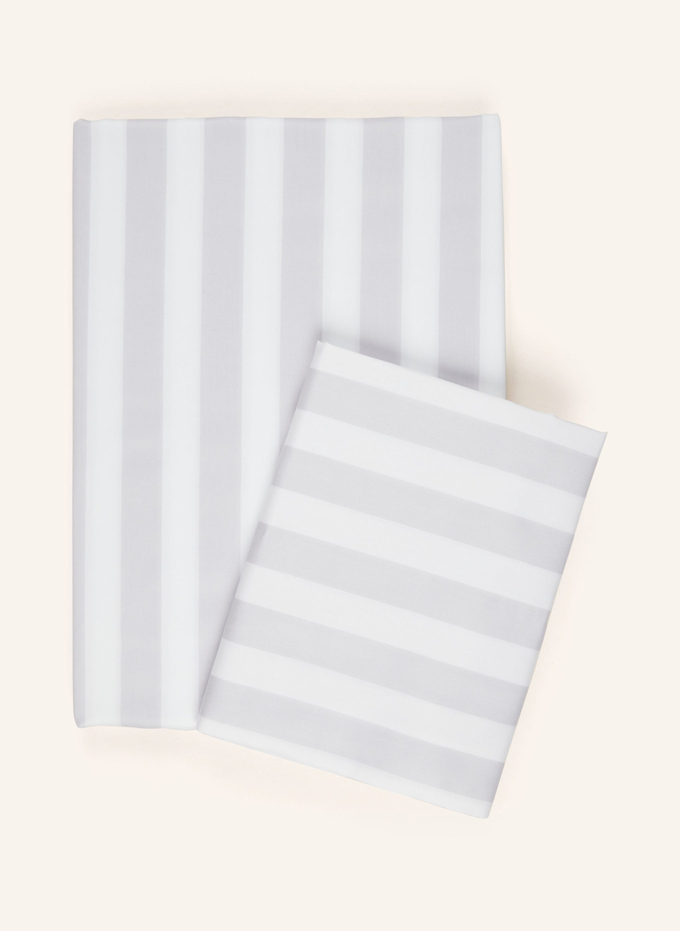 Christian Fischbacher Bettwäsche SATIN CALMA: WEISS / HELLGRAU