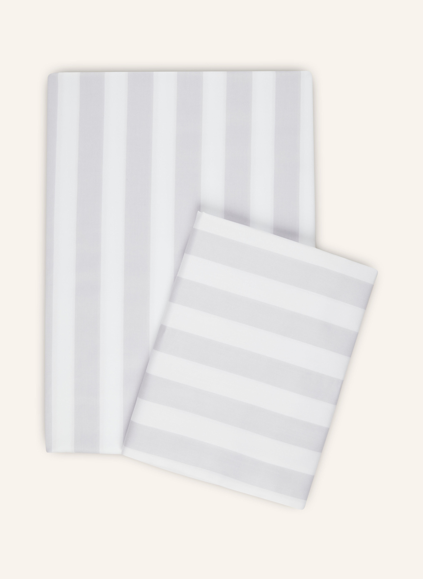 Christian Fischbacher Bettwäsche SATIN CALMA: WEISS / HELLGRAU