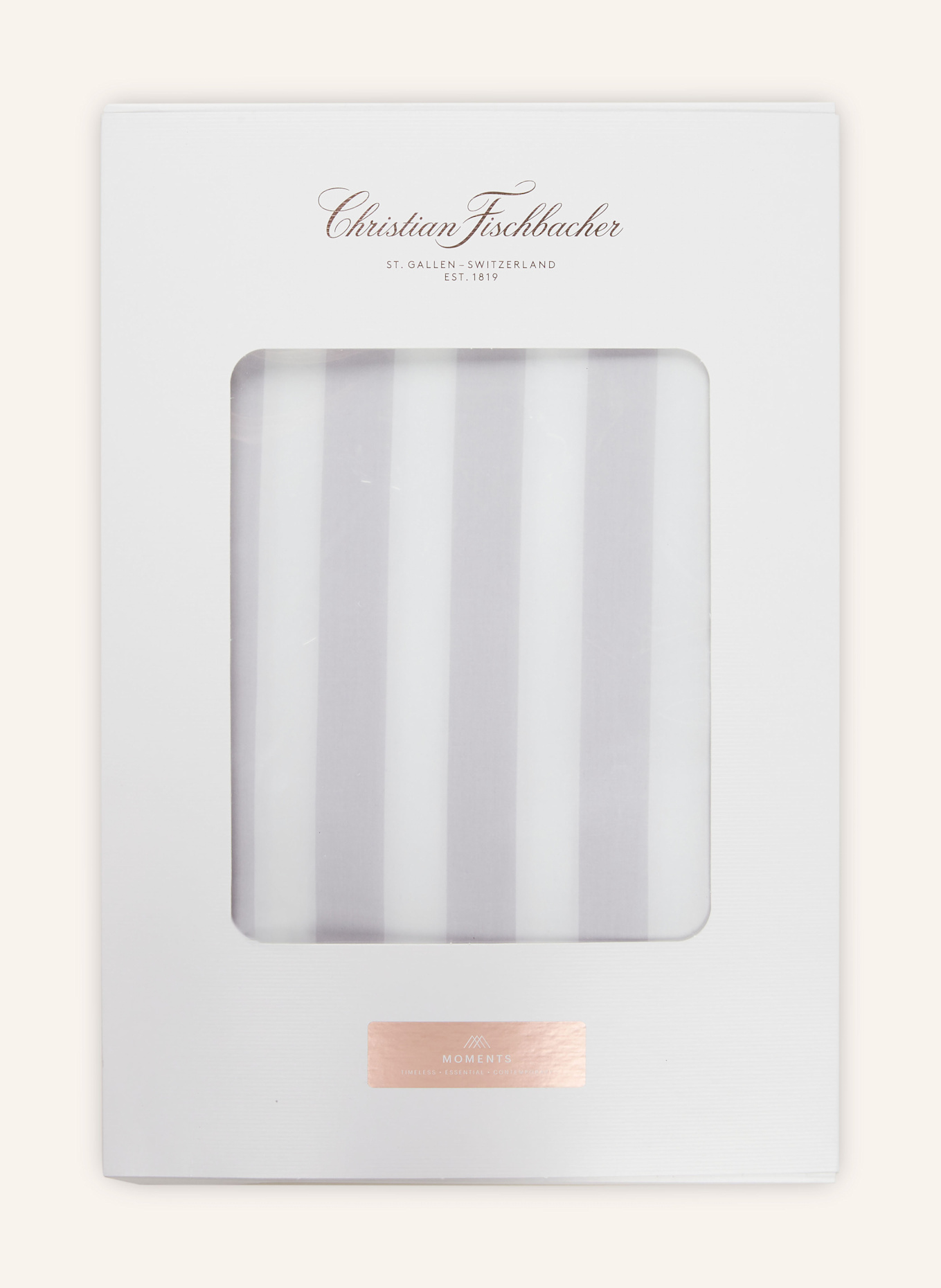 Christian Fischbacher Bettwäsche SATIN CALMA: WEISS / HELLGRAU