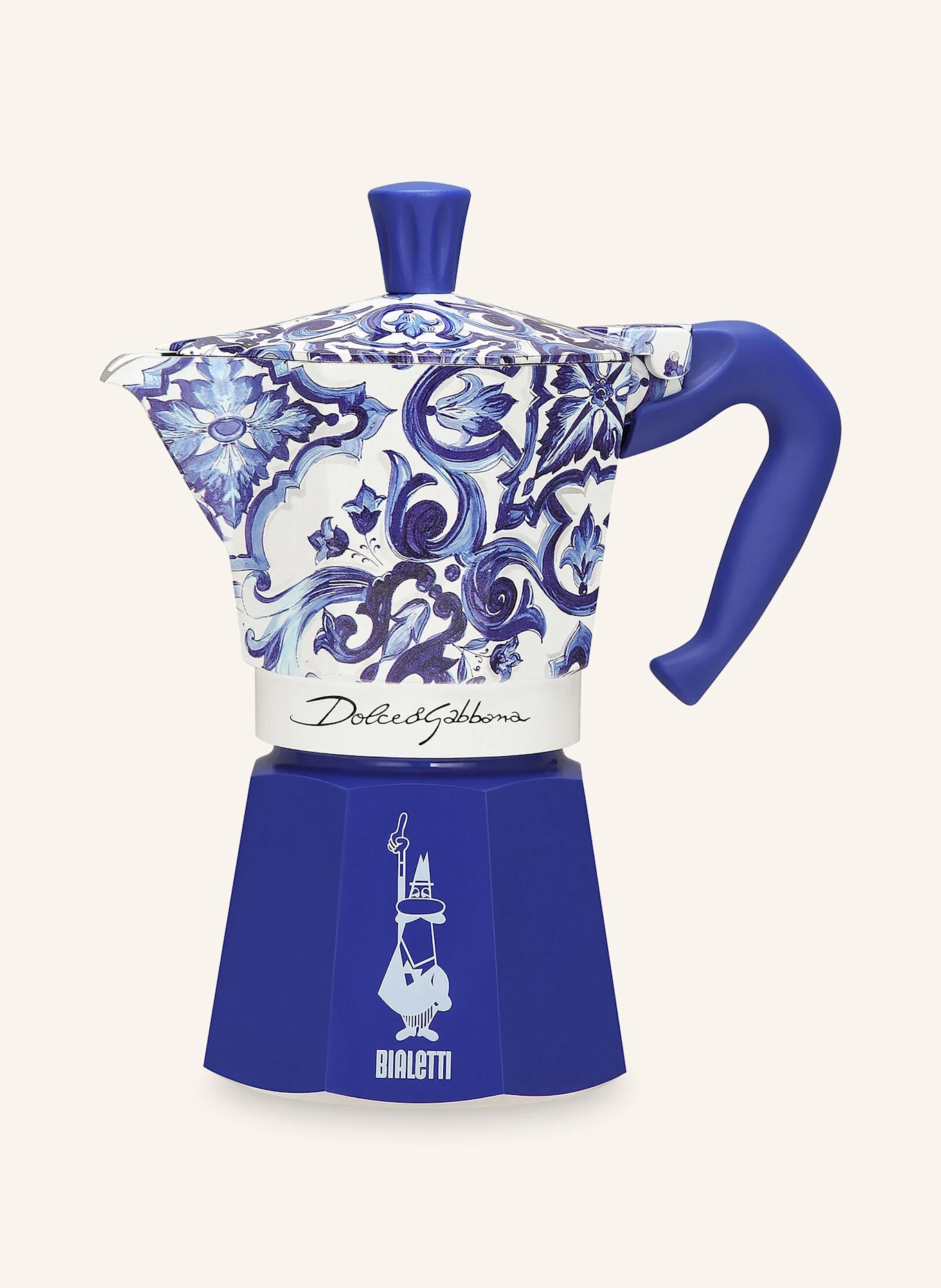 DOLCE & GABBANA CASA Espressokocher: DUNKELBLAU / WEISS