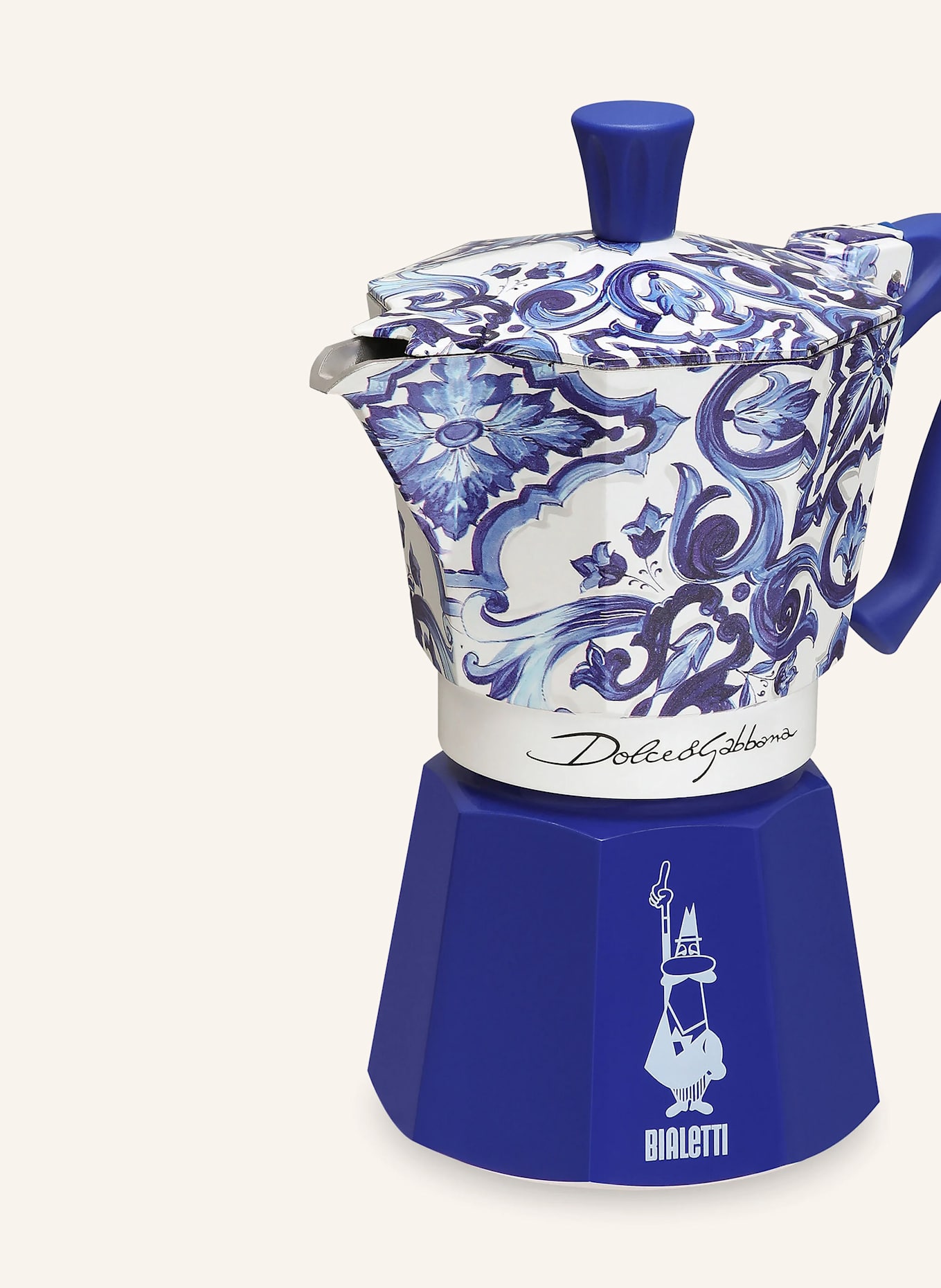 DOLCE & GABBANA CASA Espressokocher: DUNKELBLAU / WEISS