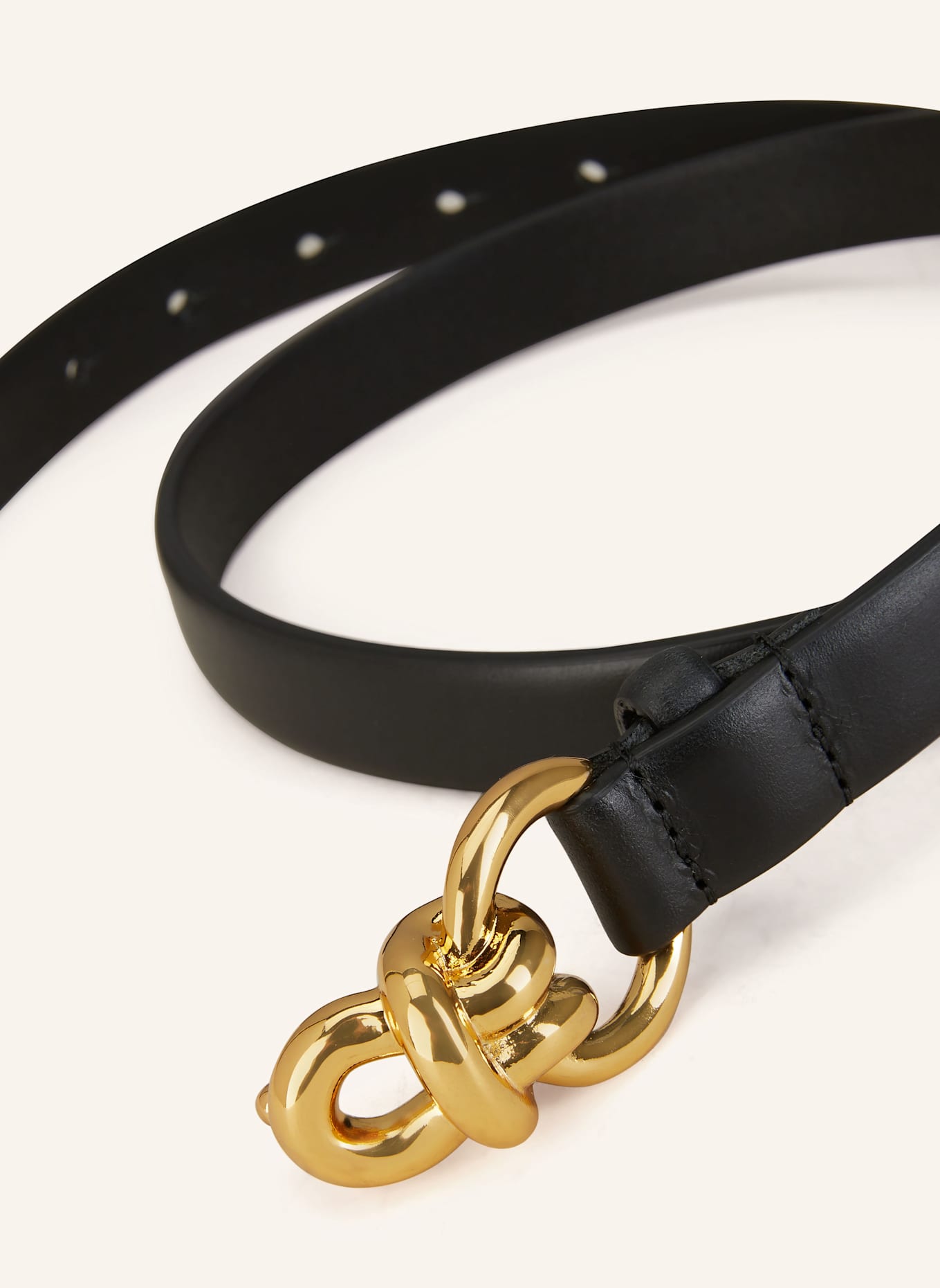 SANDRO Pasek skórzany: CZARNY