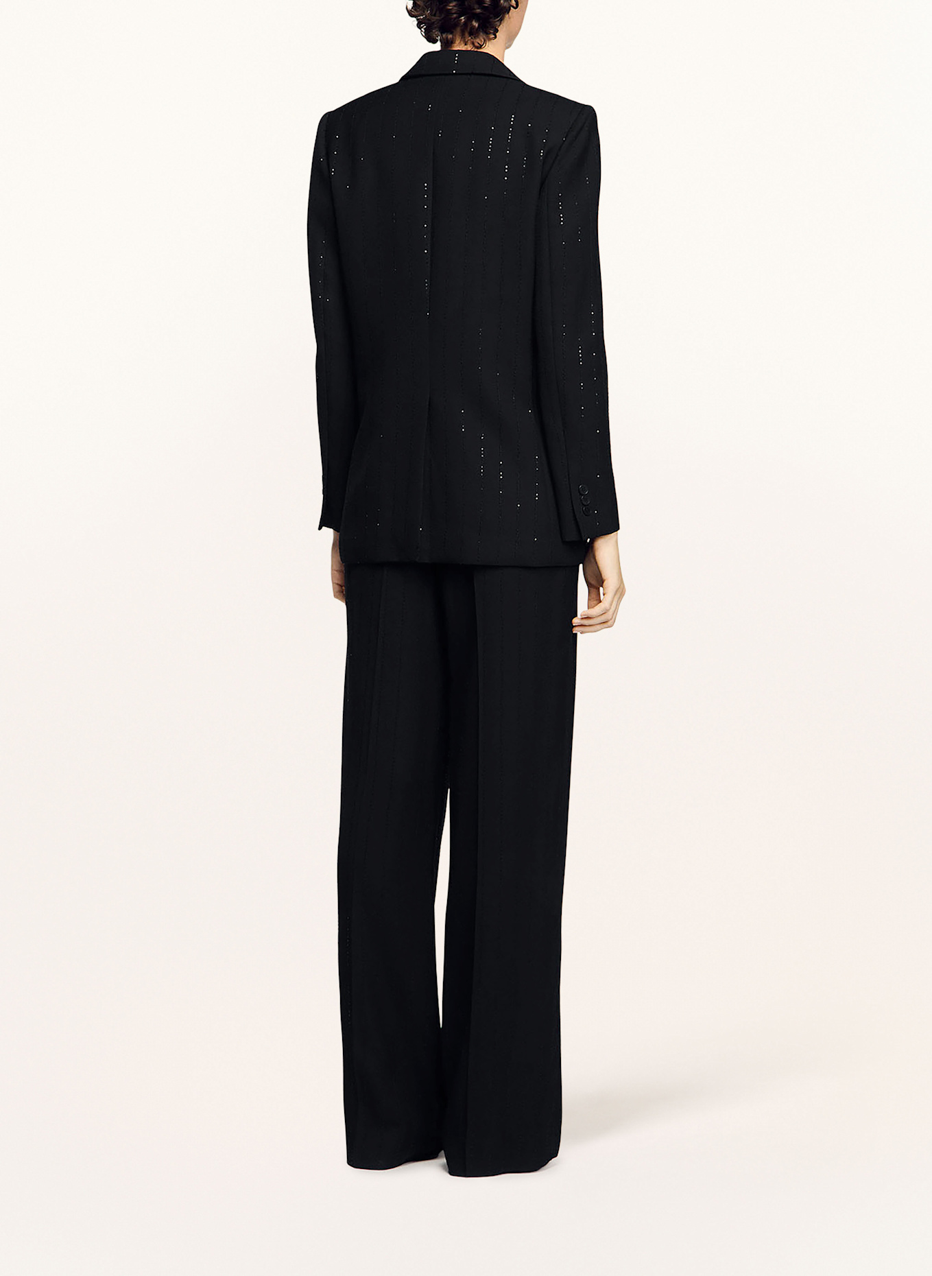 SANDRO Blazer mit Pailletten: SCHWARZ