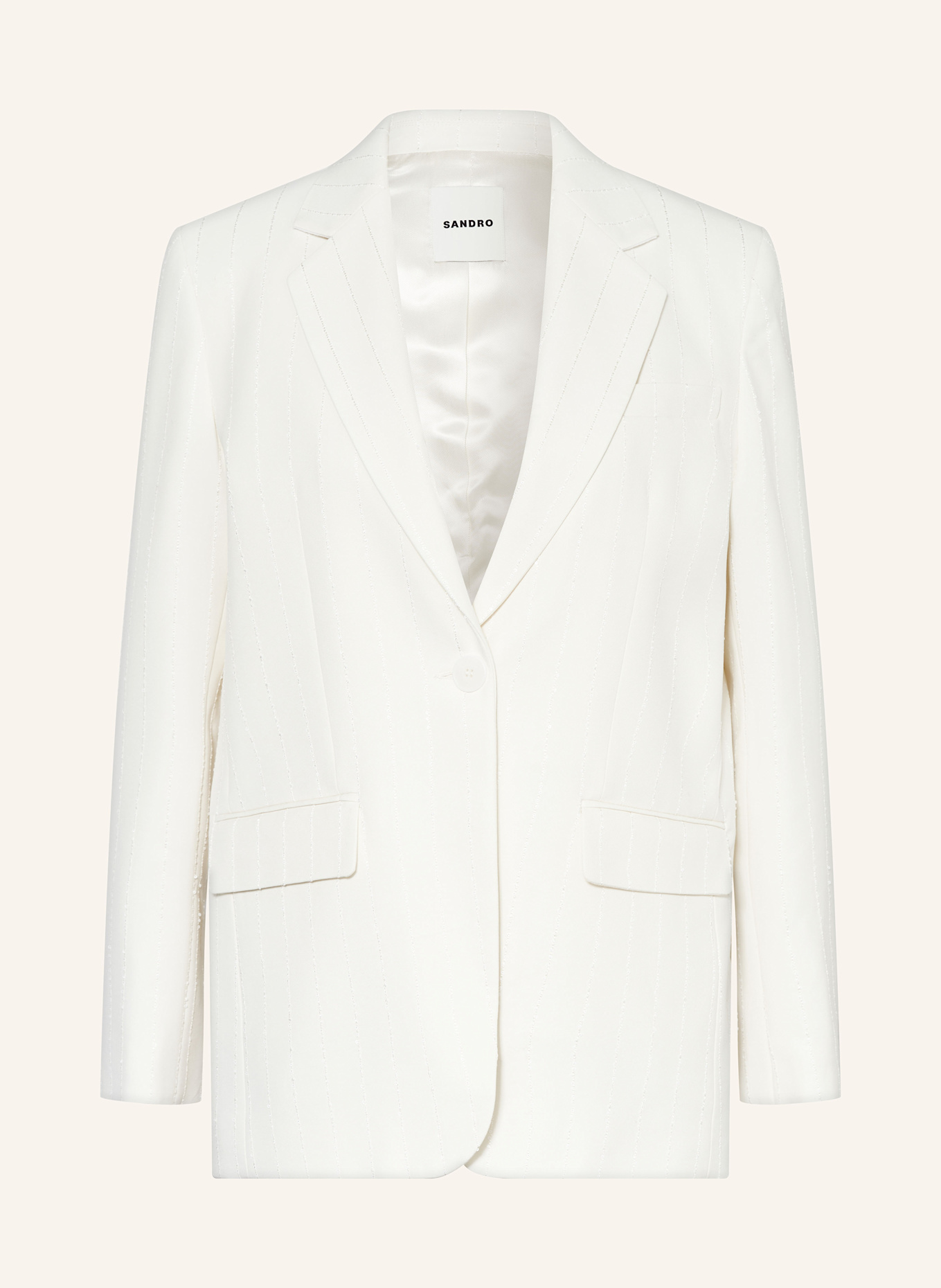 SANDRO Blazer mit Pailletten: ECRU