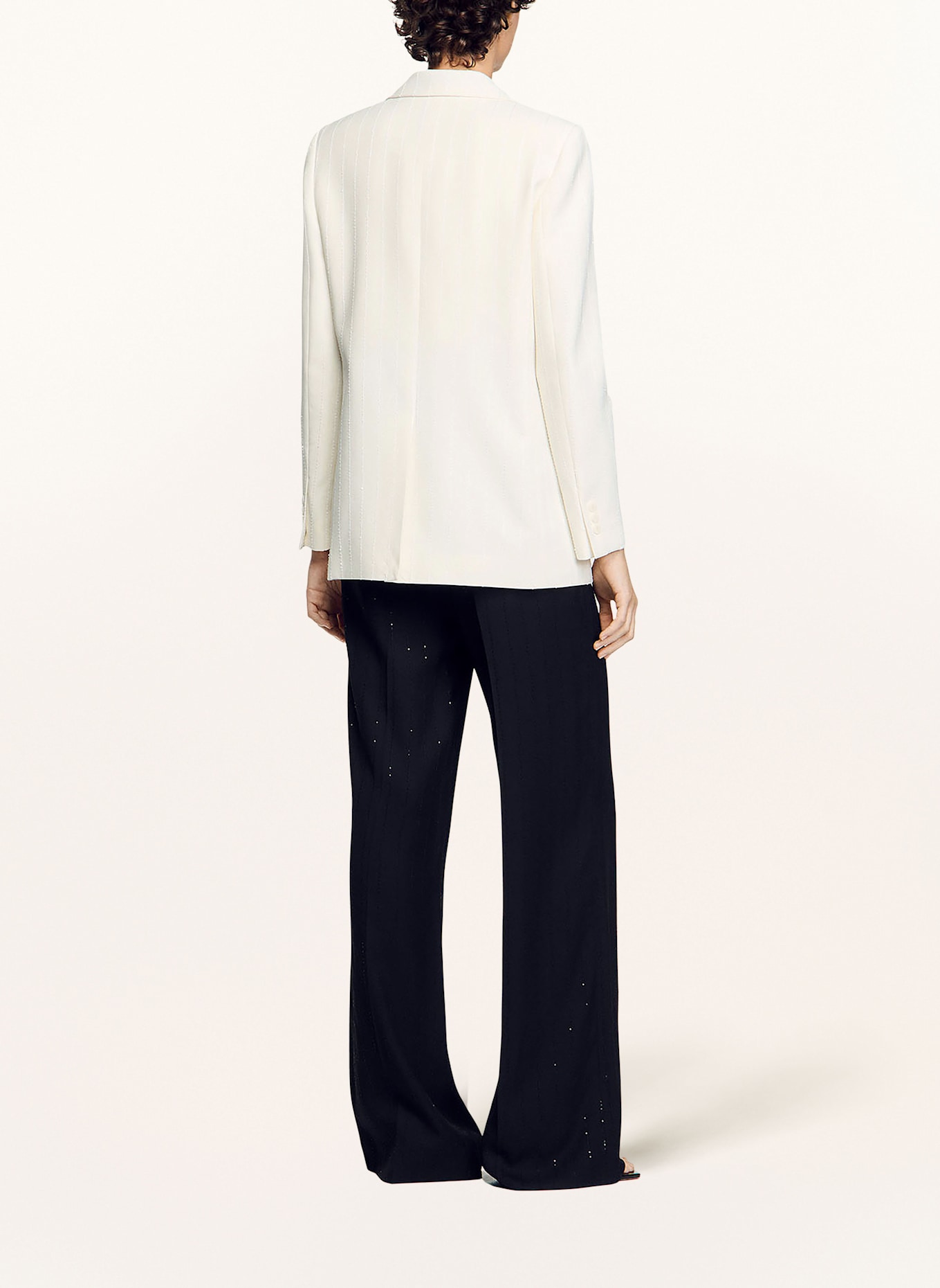SANDRO Blazer mit Pailletten: ECRU