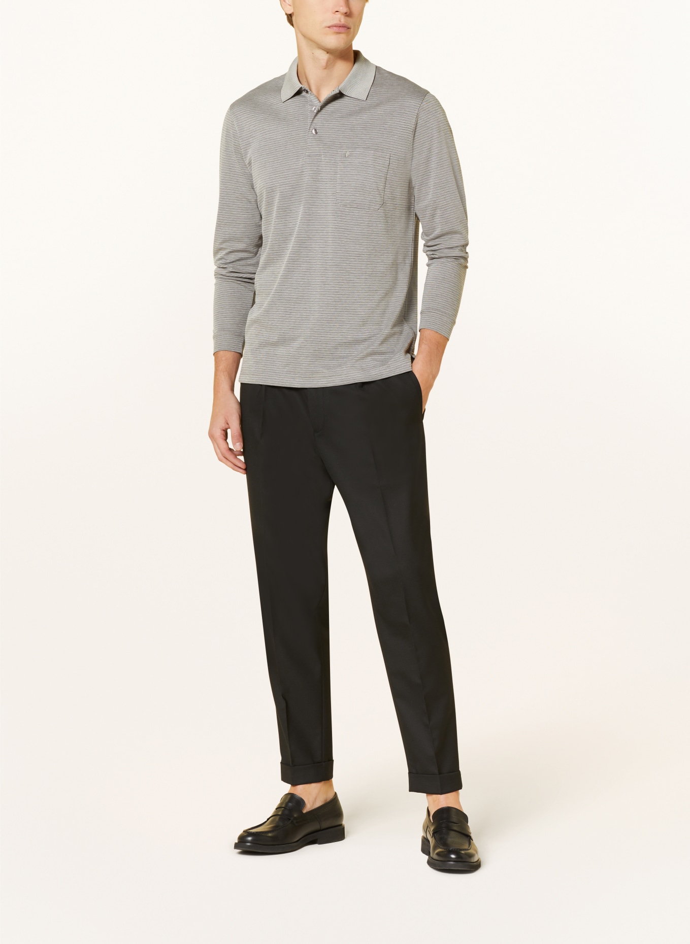 RAGMAN Jersey polo shirt regular fit, Color: GRAY (Image 2)