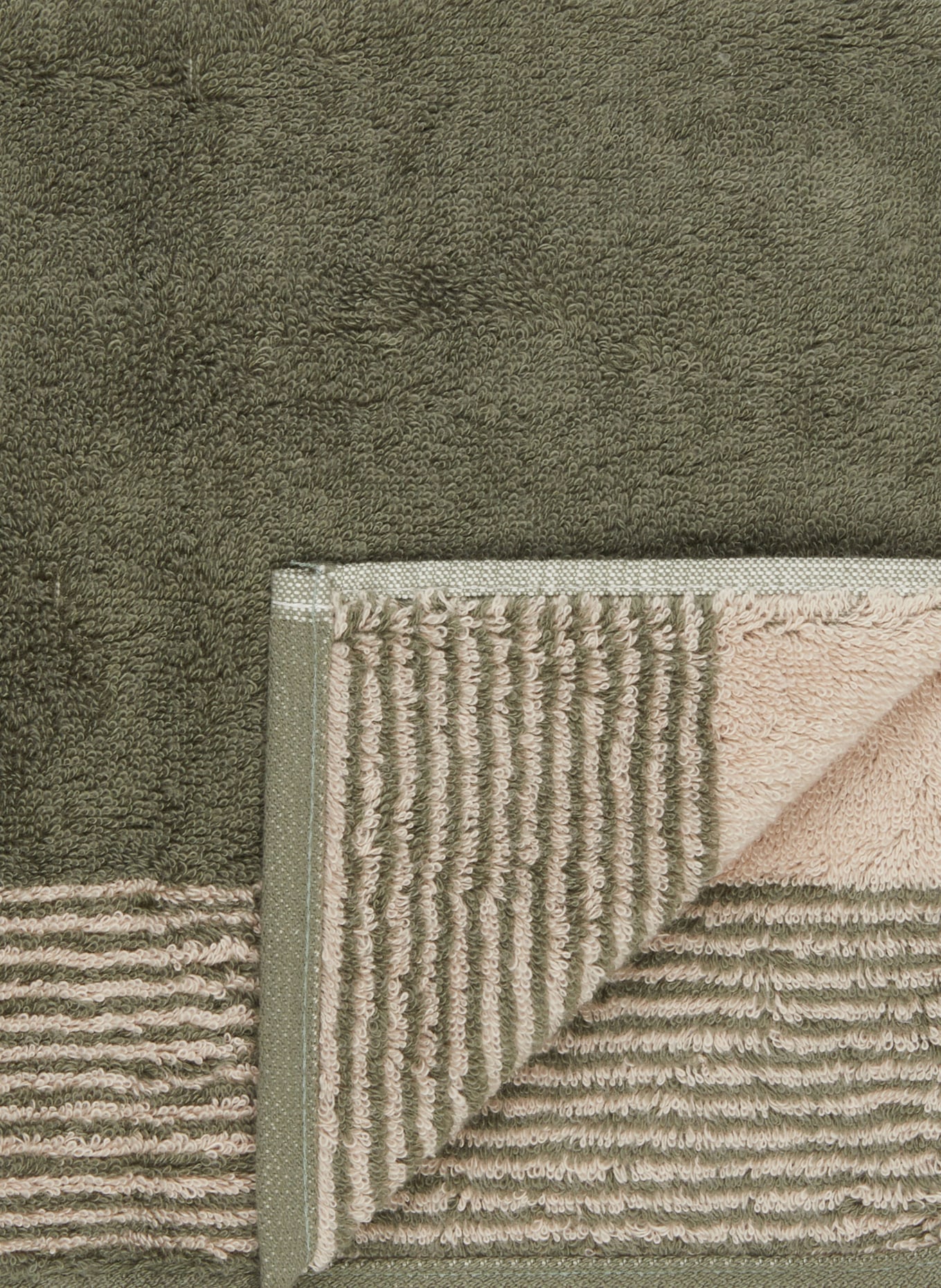 Cawö Guest towel, Color: OLIVE/ BEIGE (Image 3)
