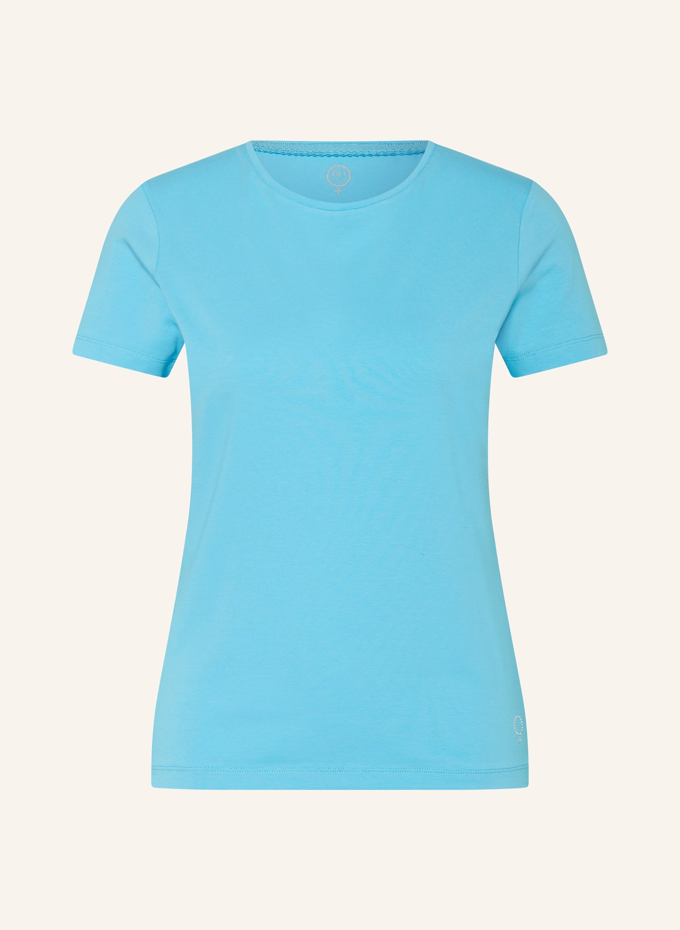 BOVIVA T-shirt avec pierres décoratives: BLEU FLUO