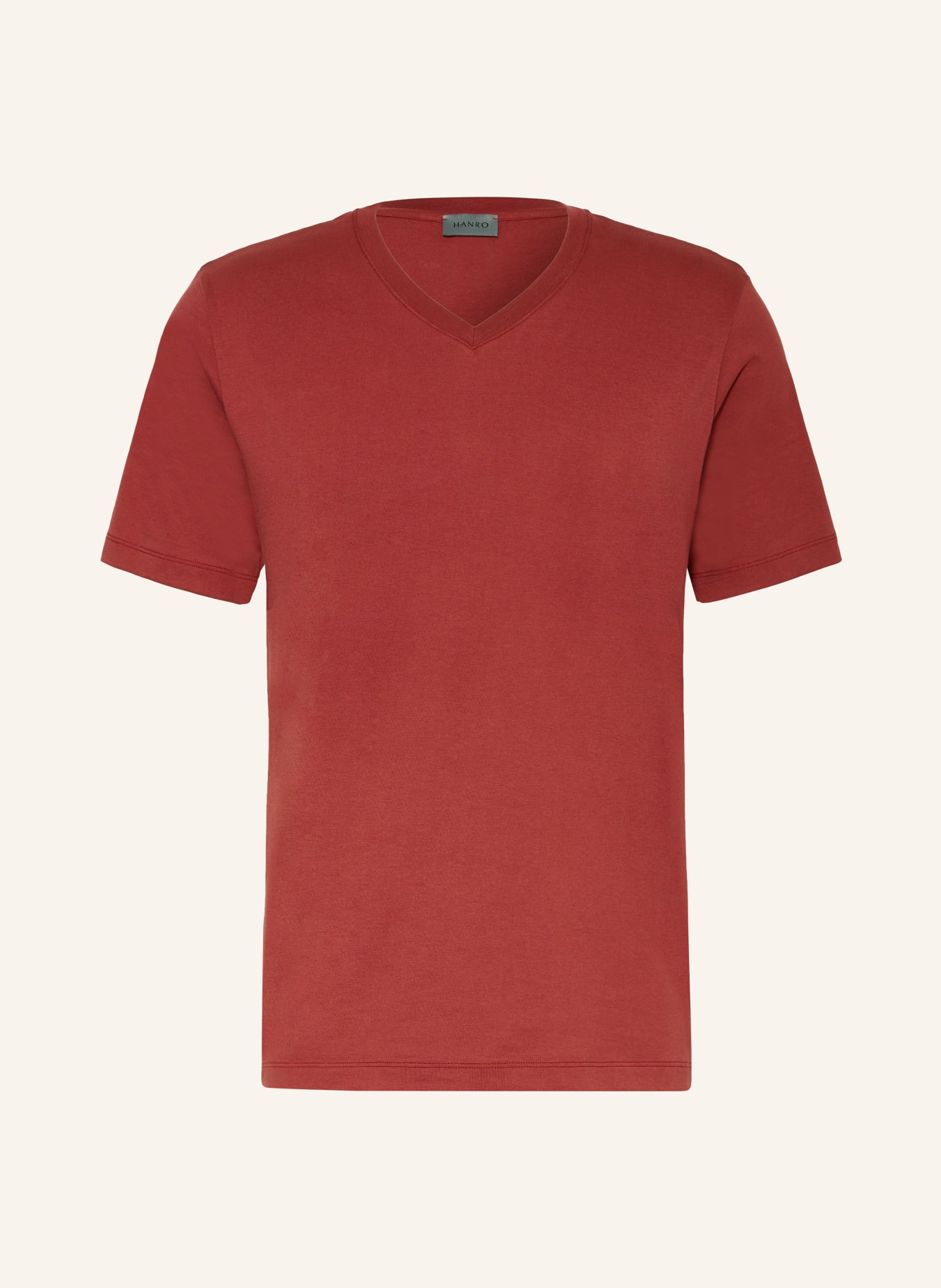 HANRO Pajama shirt LIVING, Color: DARK RED (Image 1)