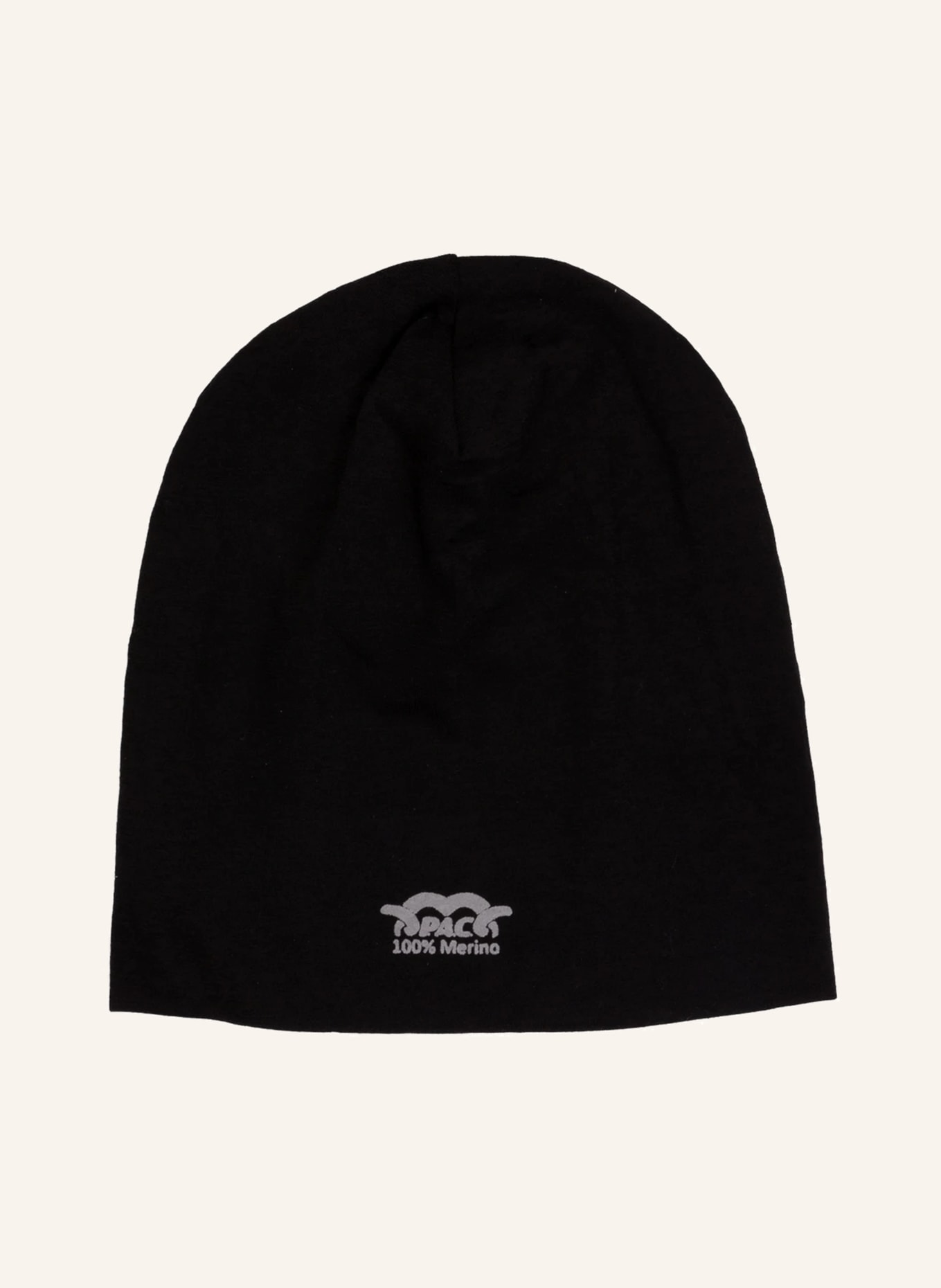 P.A.C. Multifunctional beanie made of merino wool, Color: BLACK (Image 1)