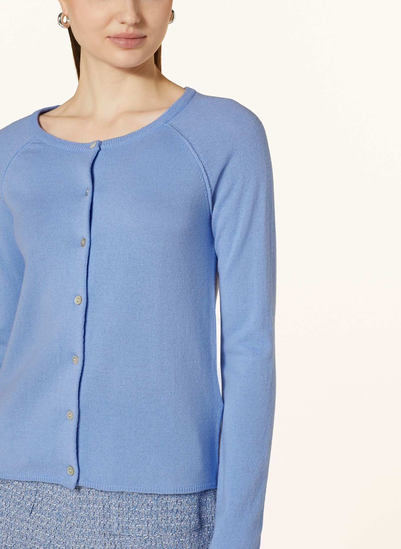 rosemunde Strickjacke LAICA mit Cashmere: HELLBLAU