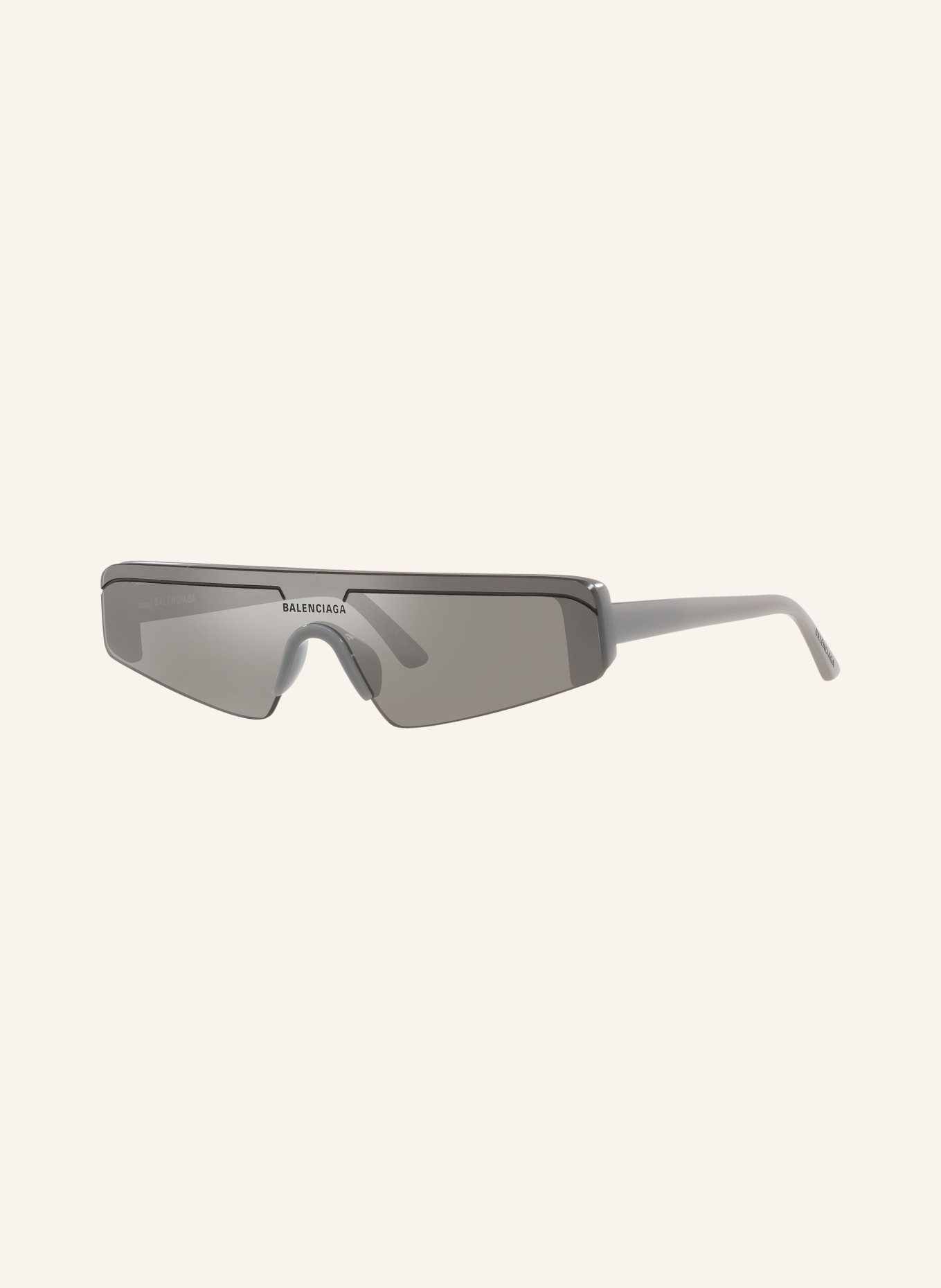 BALENCIAGA Sunglasses BB0003S: 2600V1 - GRAY/ SILVER