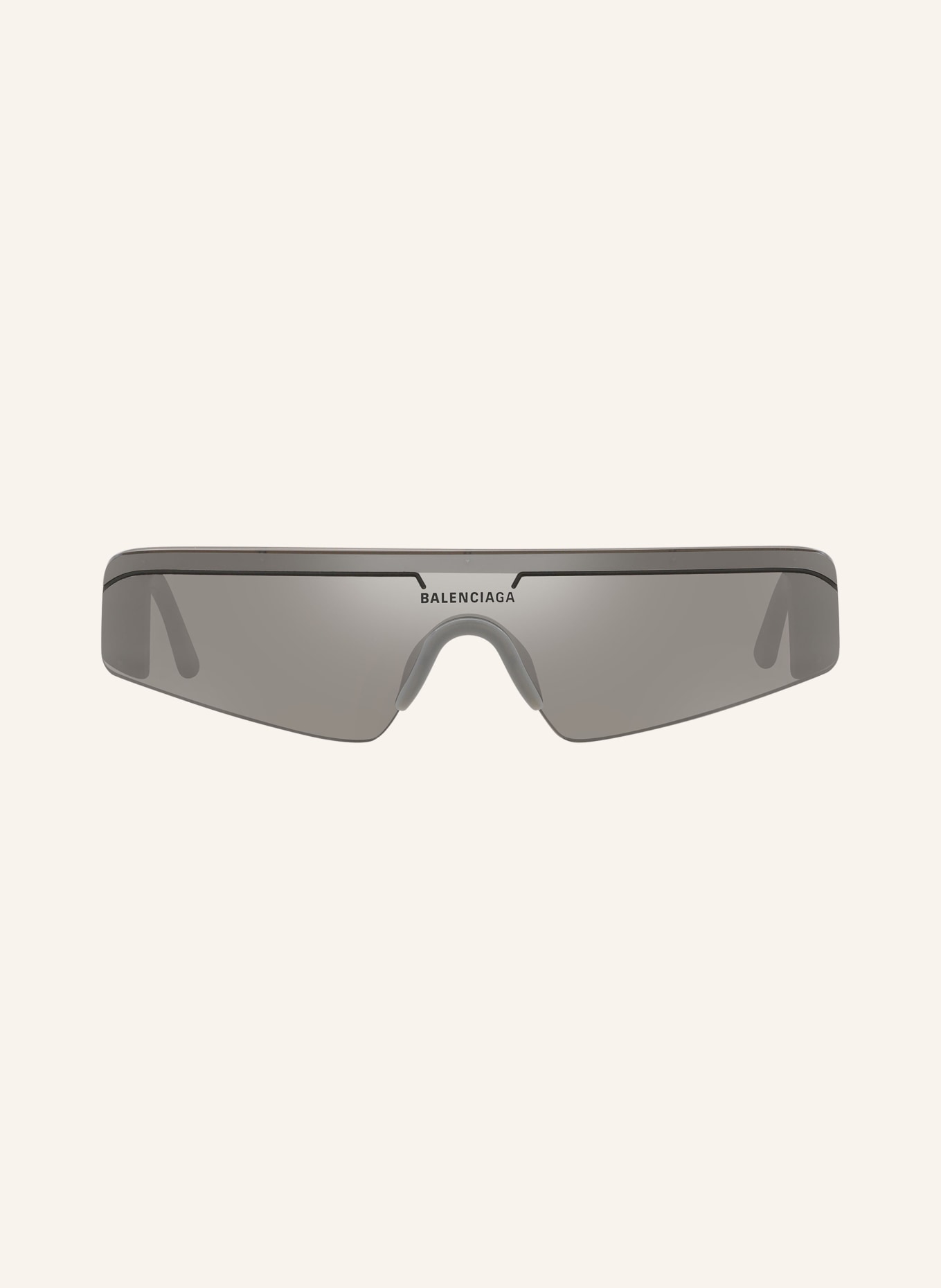 BALENCIAGA Sunglasses BB0003S: 2600V1 - GRAY/ SILVER